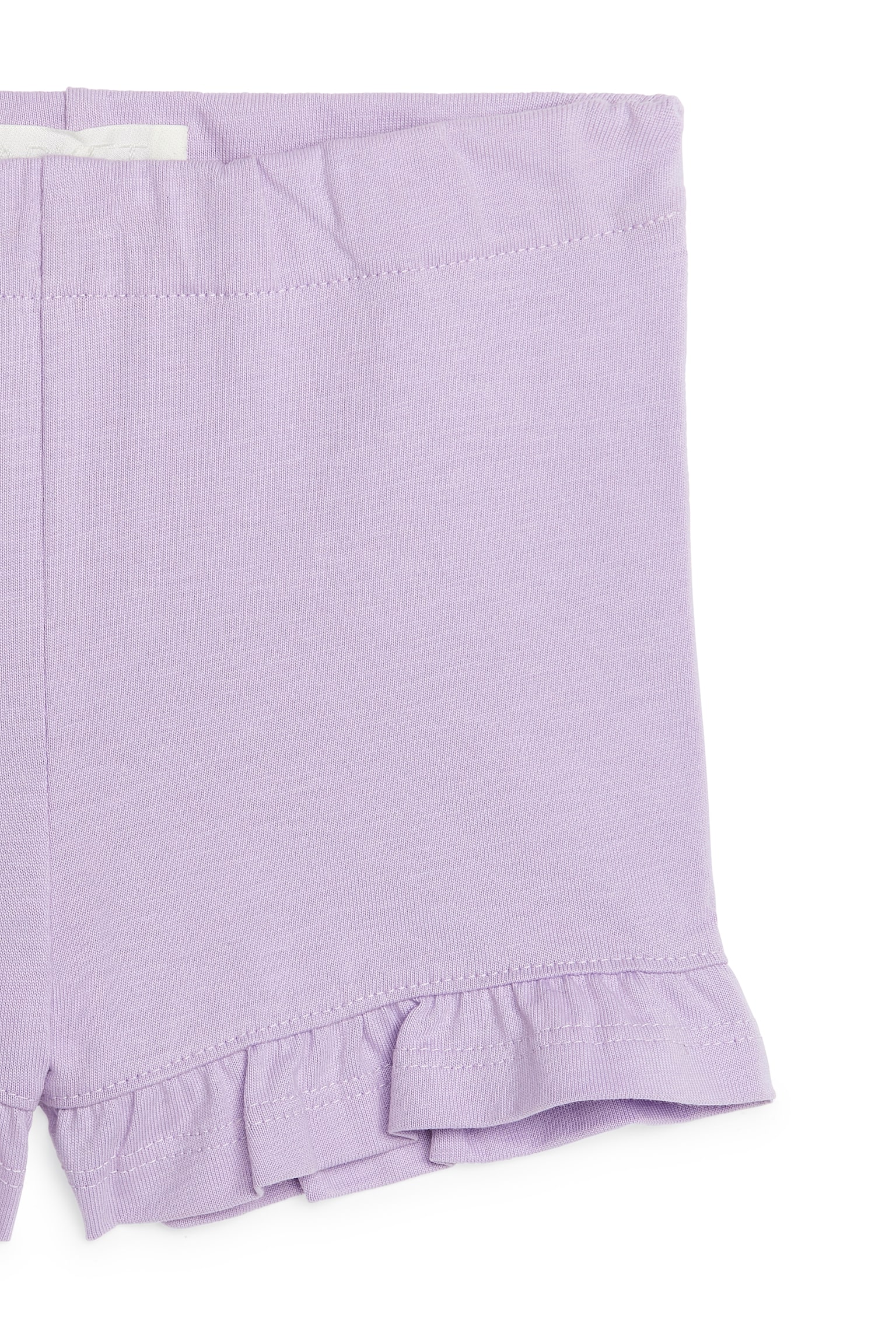 Frilled Jersey Shorts - Lilac/Beige/Black - 2