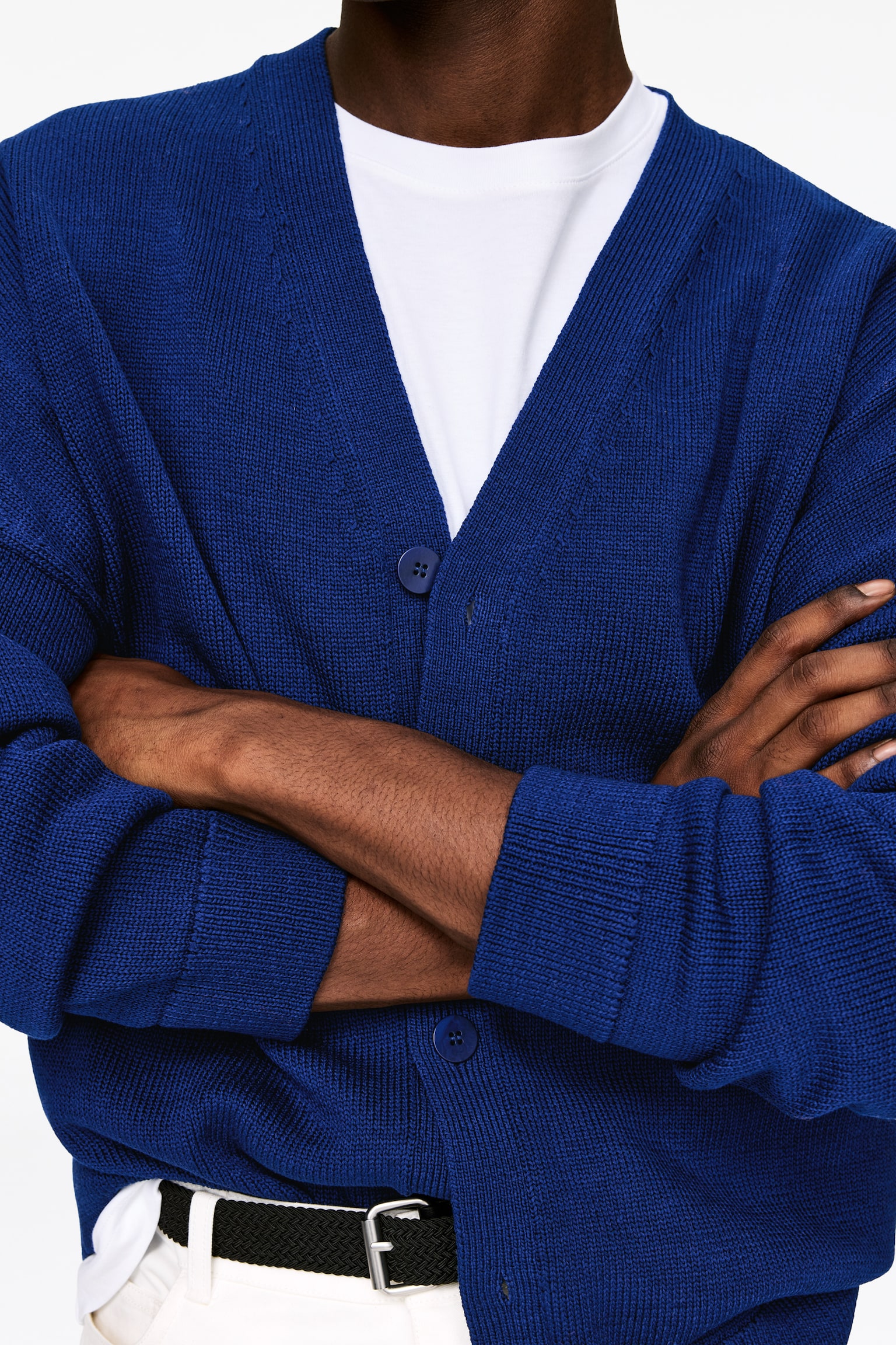 Strickjacke aus Baumwolle - Dunkelblau - 3