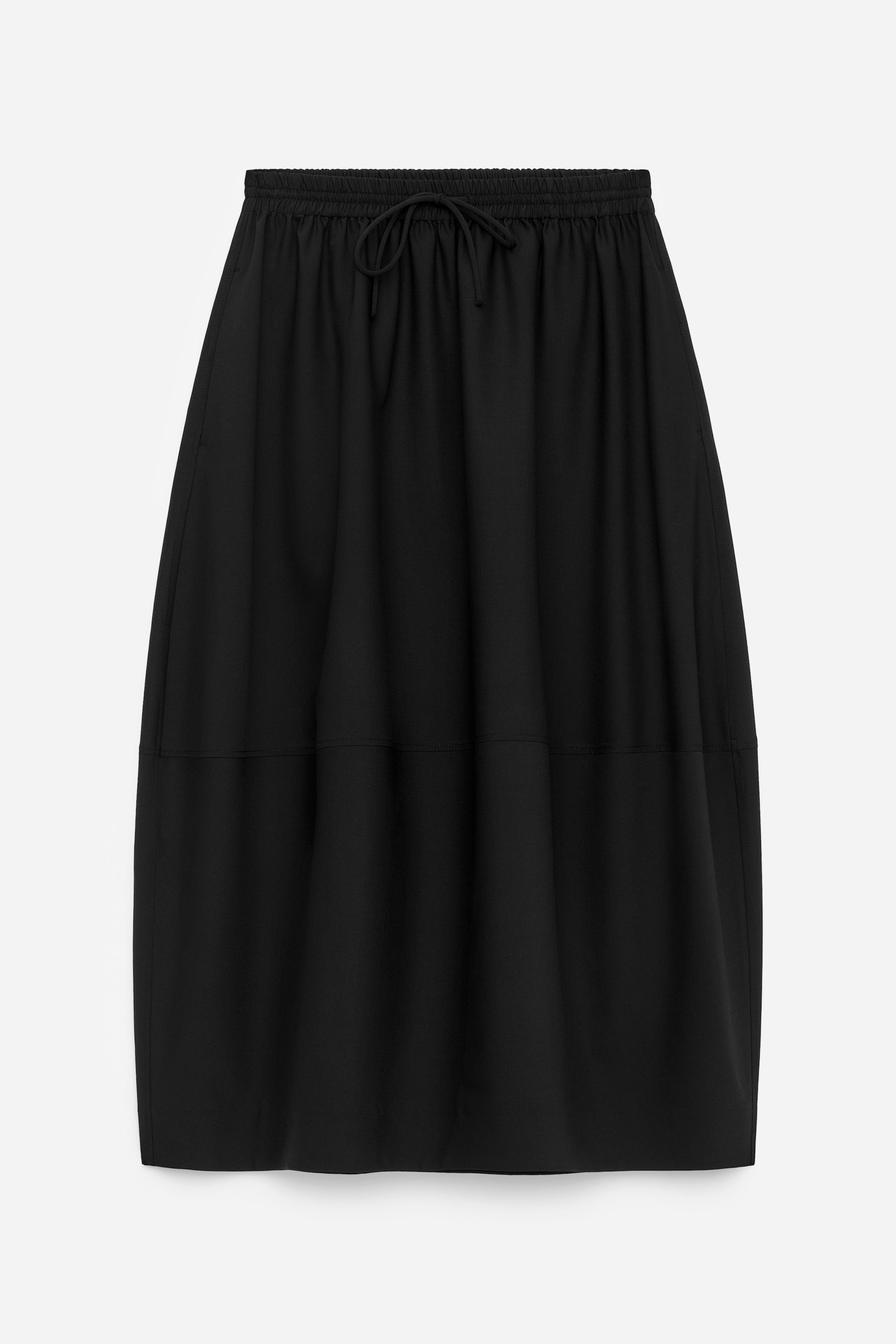Jupe midi barrel - Noir