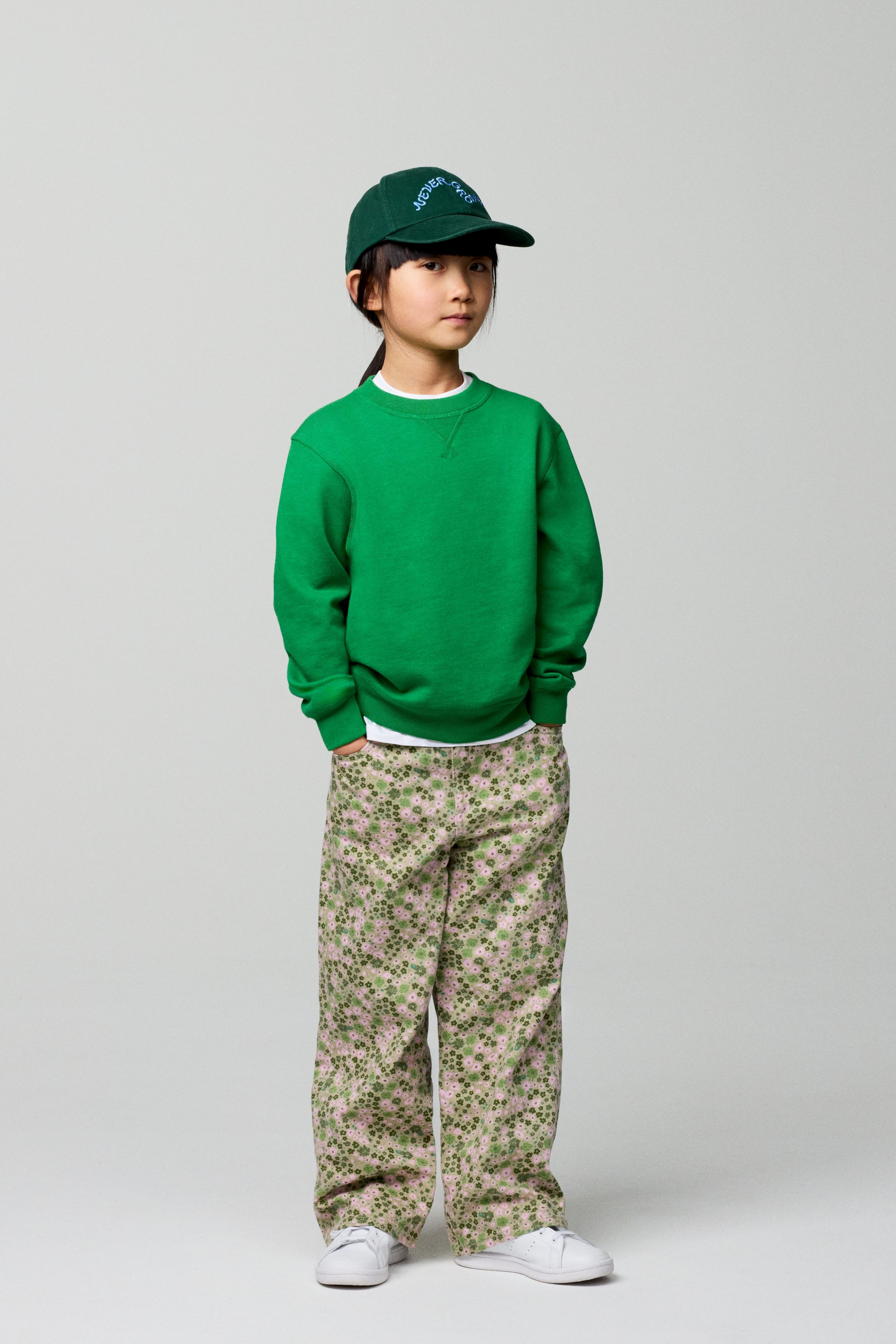 Casquette brodée - Vert/Beige/Monstres