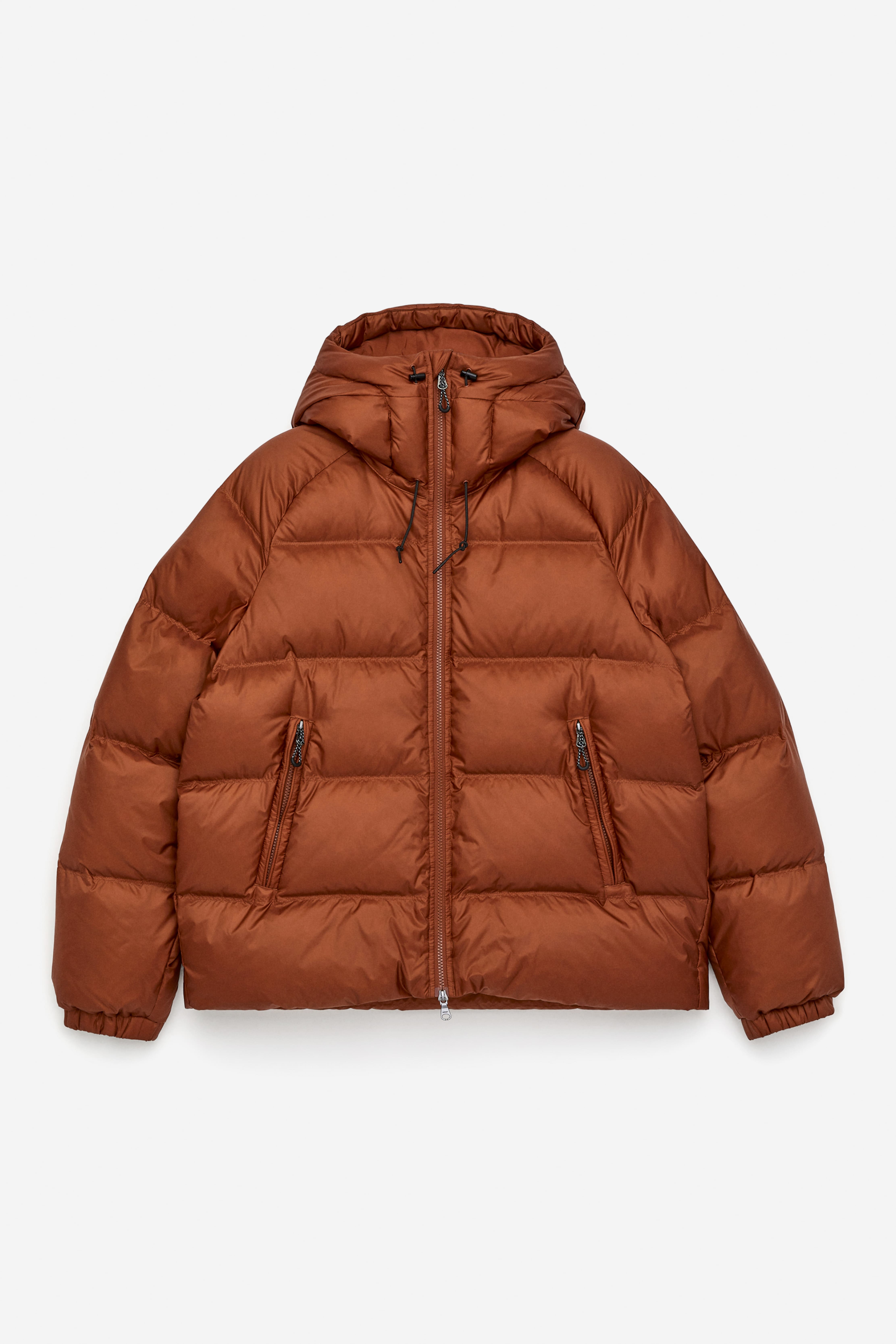 Giacca sportiva Upcycled Down - Arancione/Nero/Marrone scuro