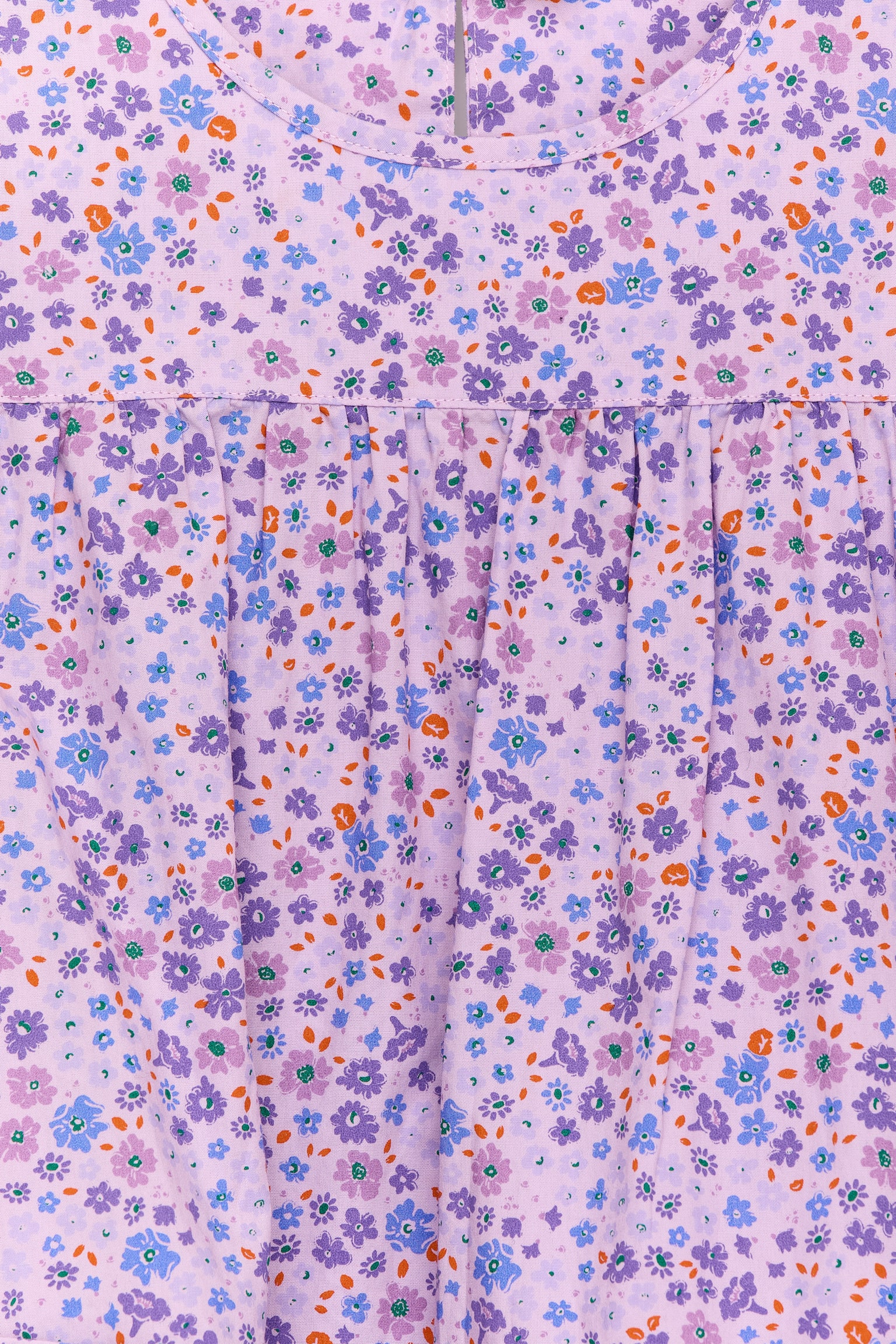 Bomuldskjole - Syren/blomster/Orange/pink/Pink/rød/Syren/hvid - 2