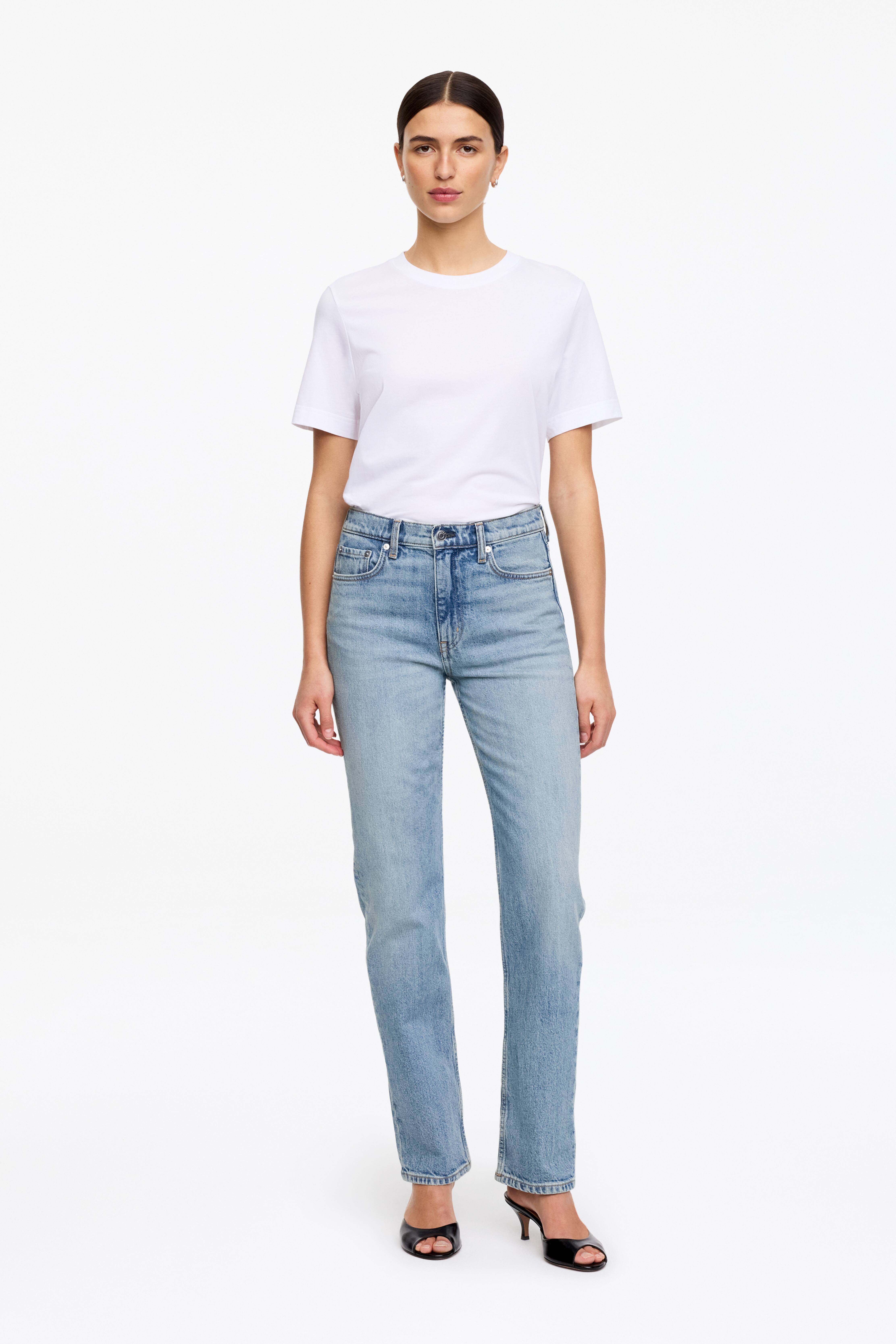 Jade lange slim jeans - Lyseblå/Sort/Blå