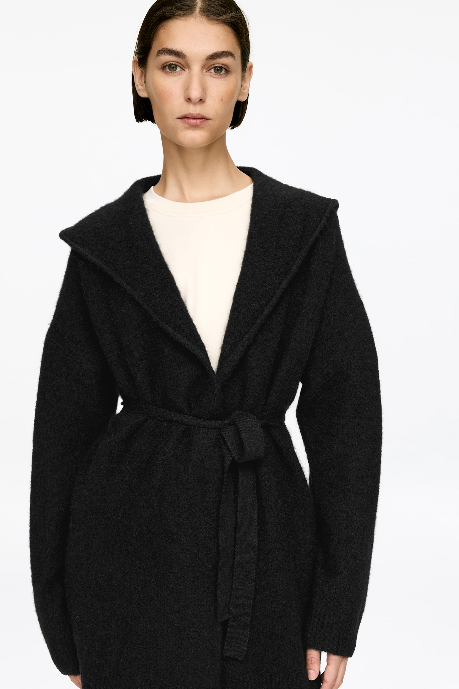 Strickjacke aus einer Alpaka-Wollmischung - Schwarz - 5