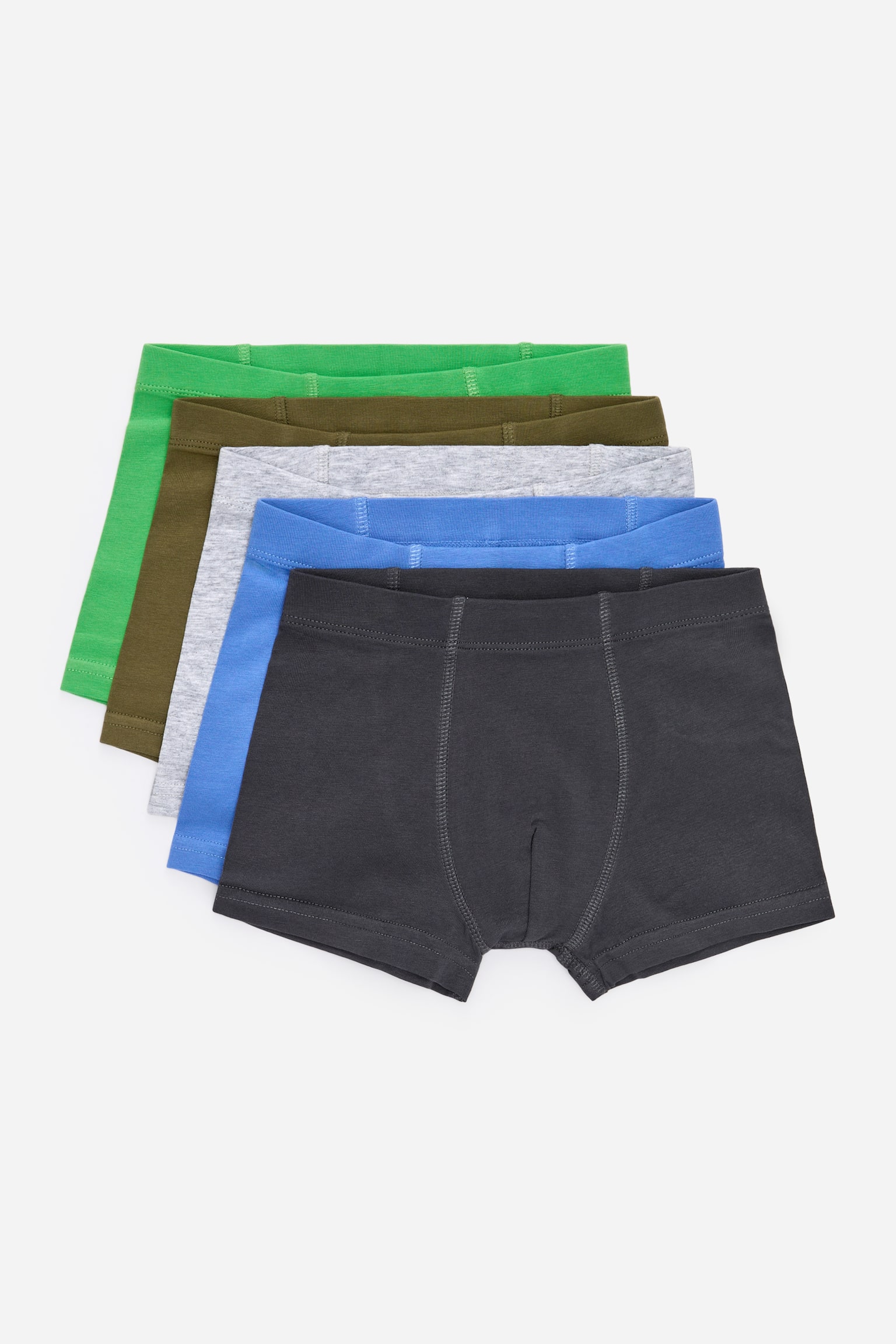 Set van vijf jersey boxershorts - Veelkleurig/Zwart/grijs/blauw