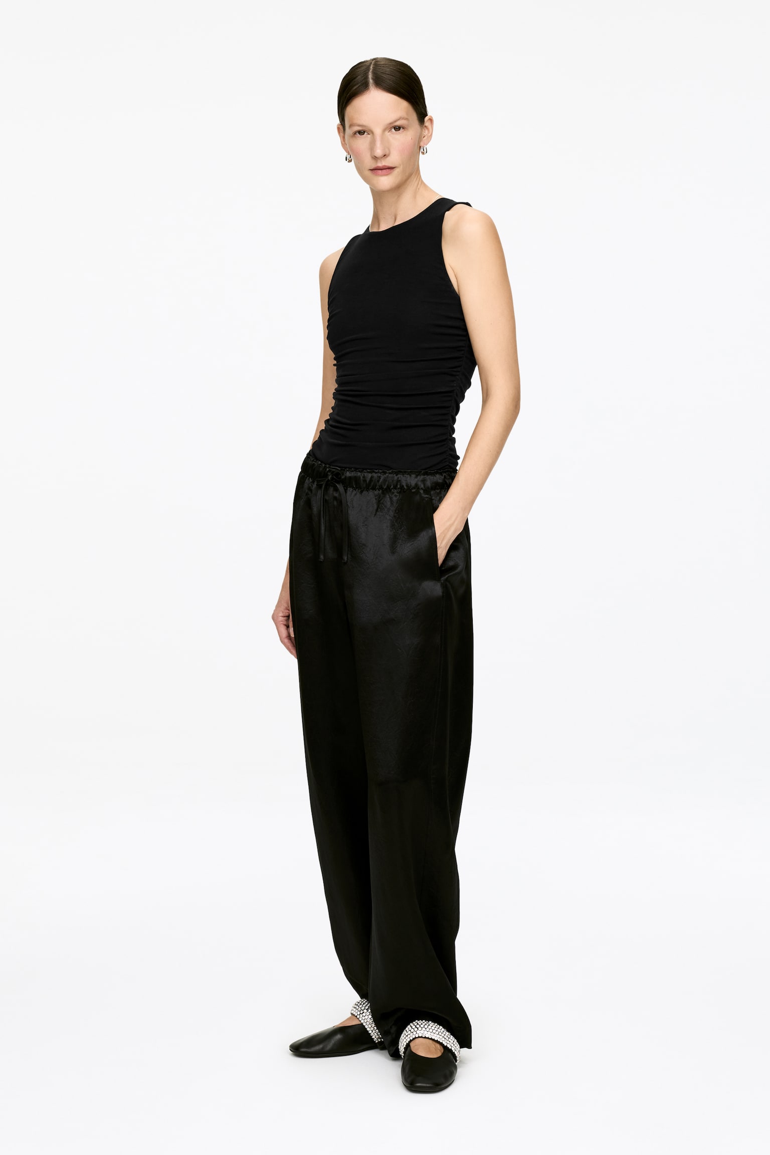 Ärmelloser Body - Schwarz - 4