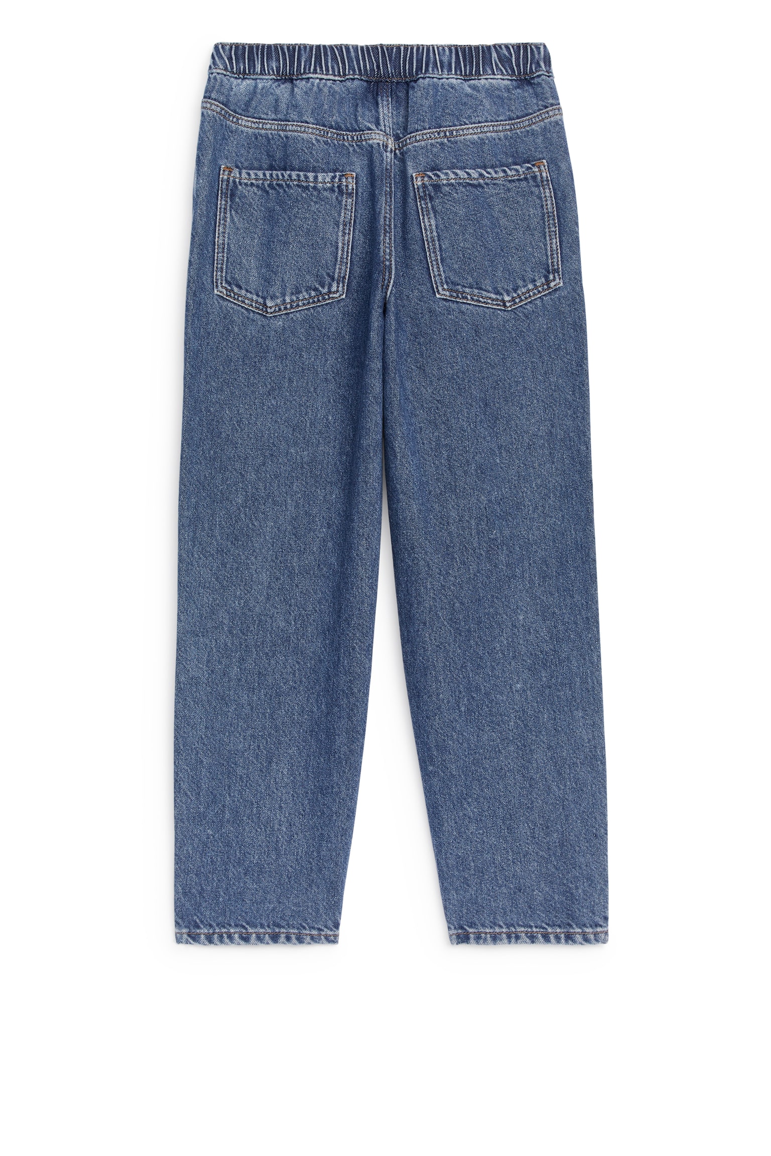 Pull-On Denim Trousers - Mid Blue - 3