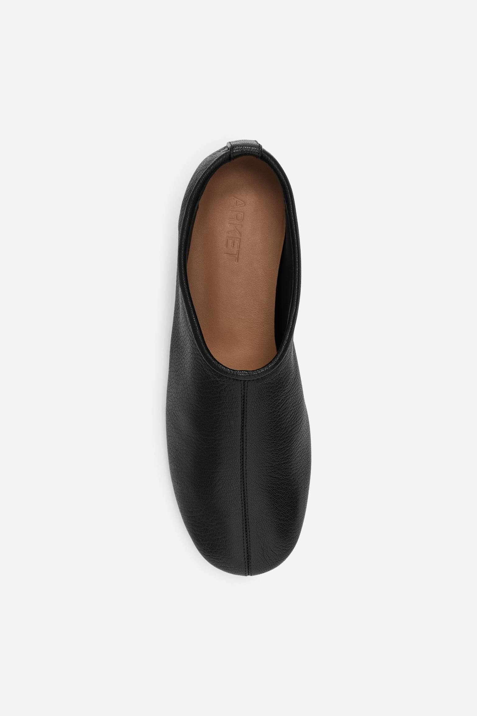 Ballerine a pantofola in pelle - Nero/Marrone/Grigio - 8