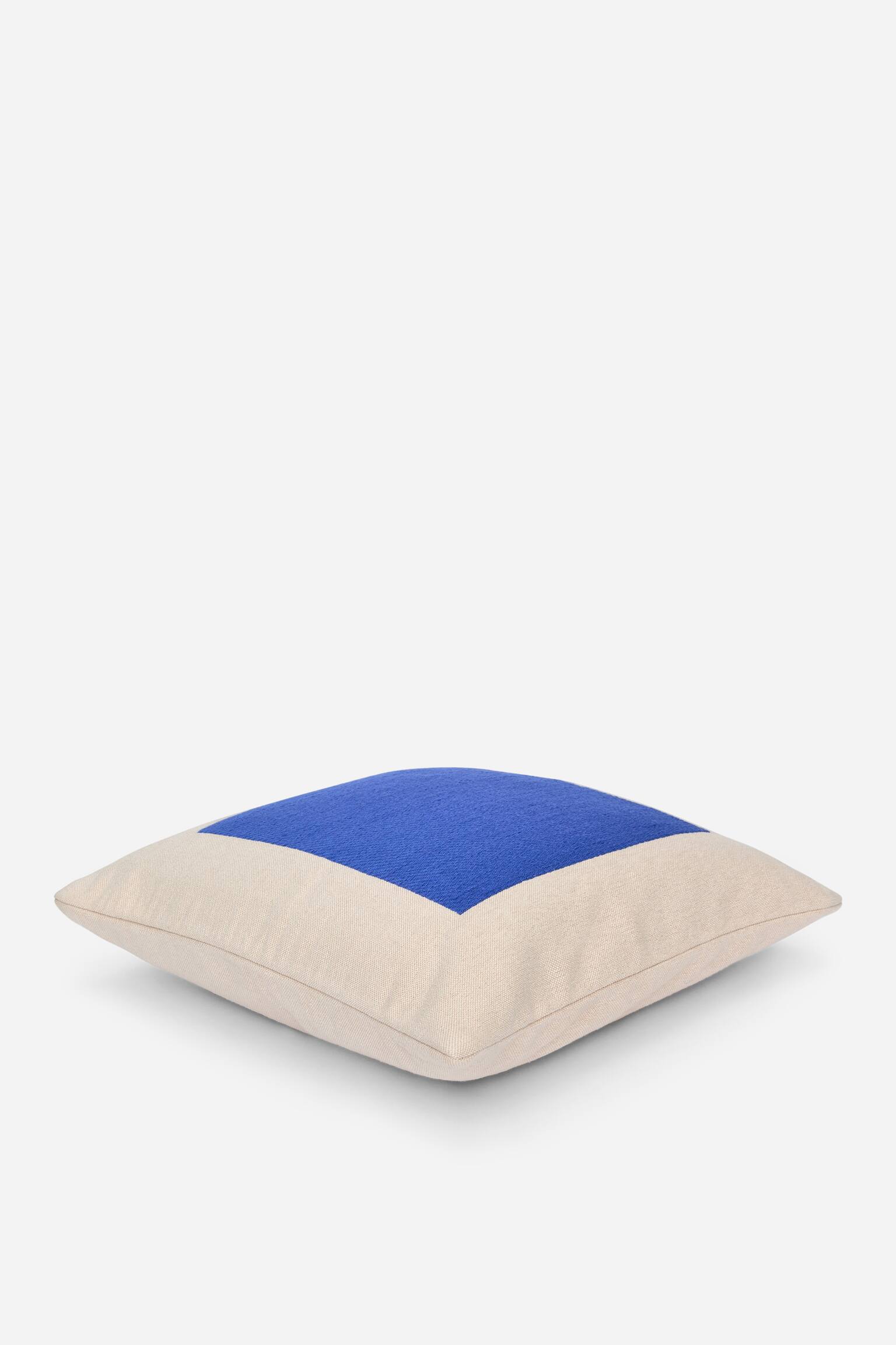 Husă de Pernă Bumbac Lână 50x50 cm - Parka din amestec de bumbac/Bej/Verde - 1