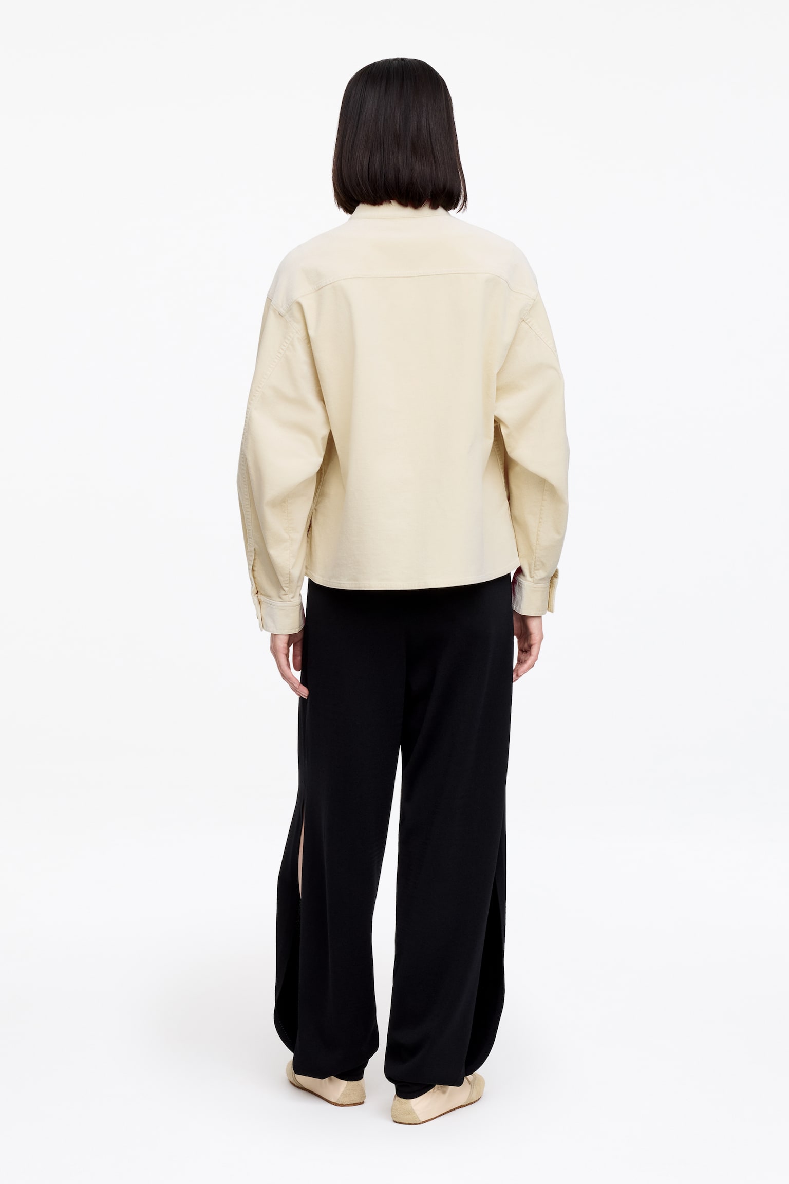 Overshirt aus Cord - Hellbeige/Dunkelblau - 3