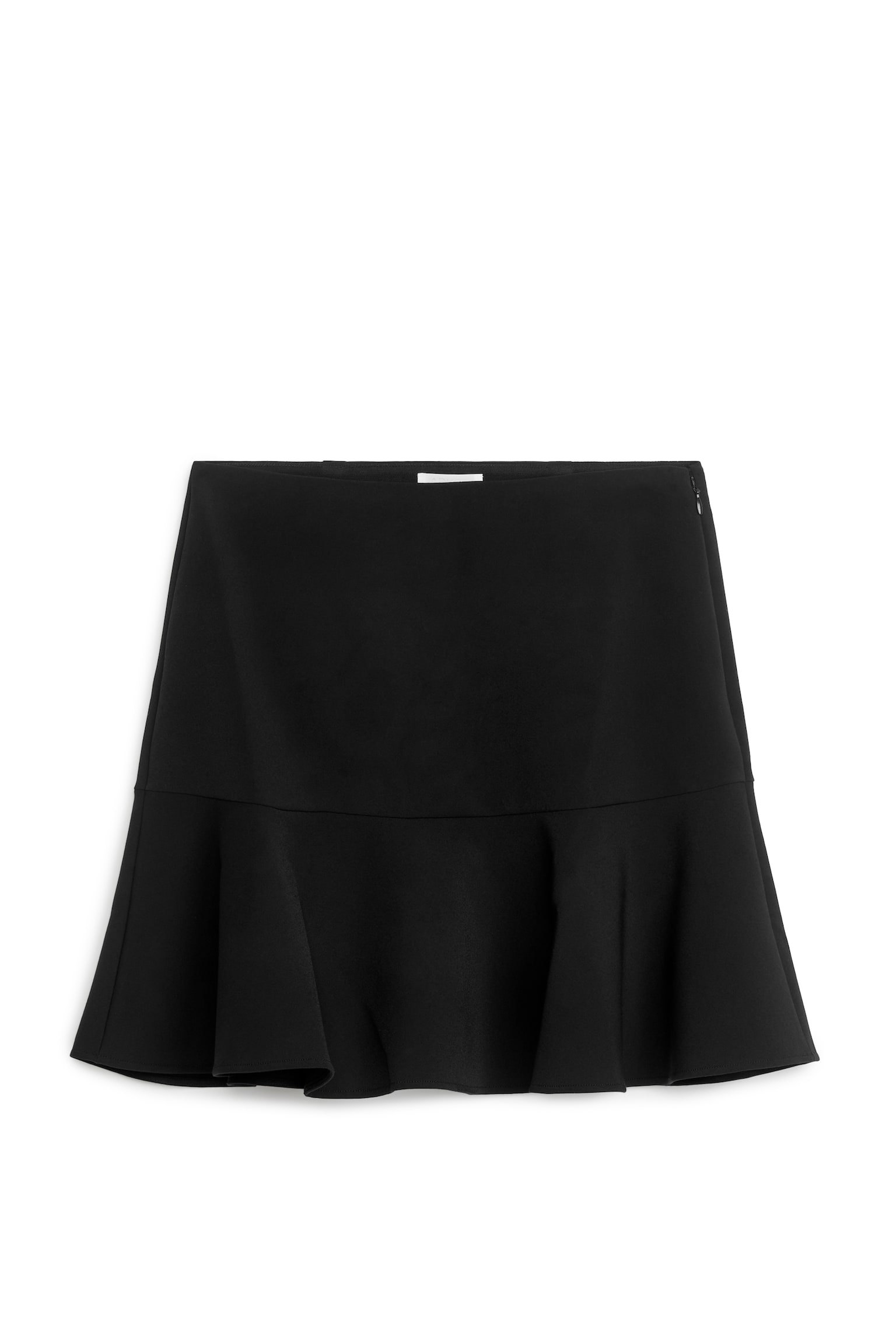 Flared Mini Skirt - Black - 1