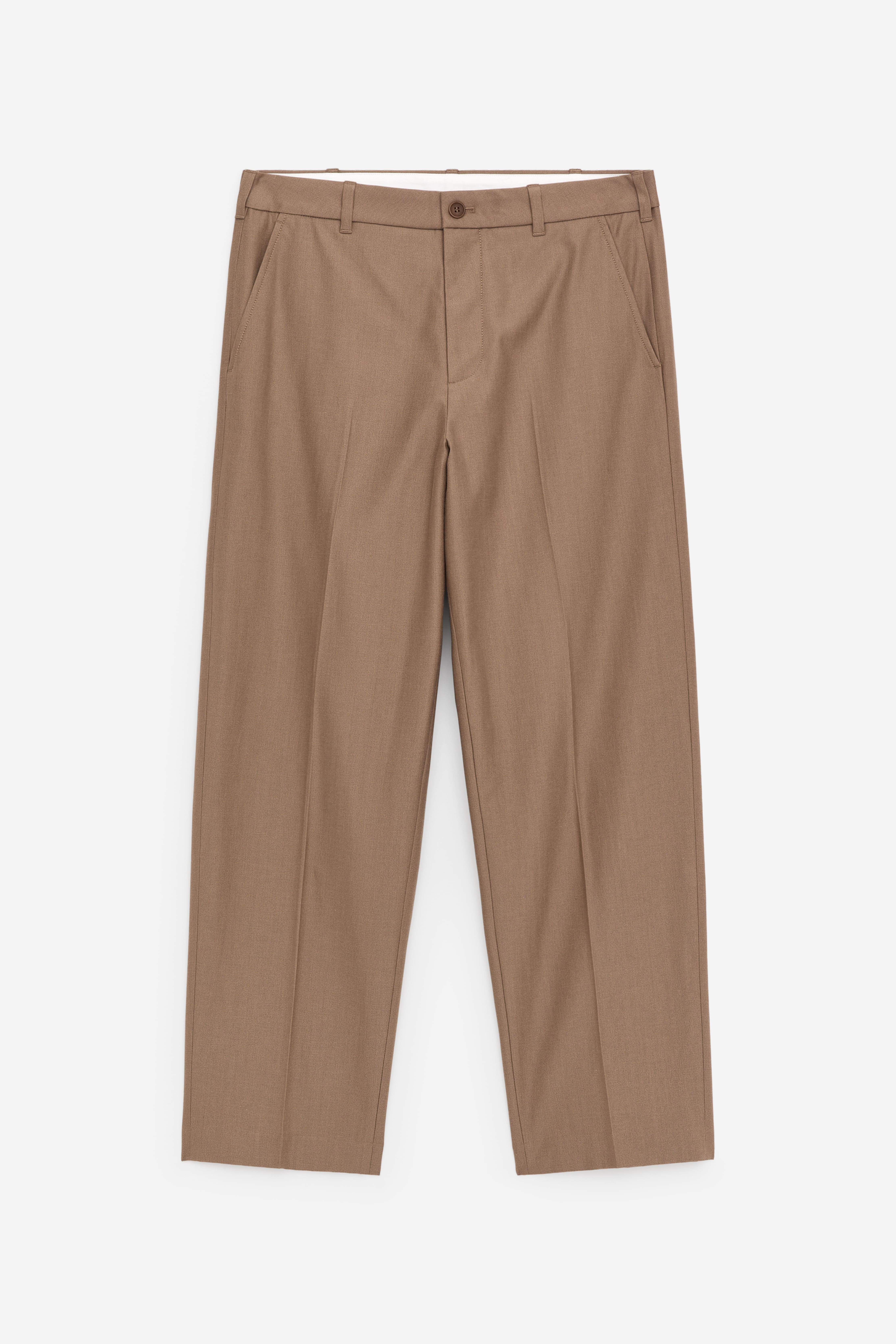 Broek van een wolmix - Bruin/Zwart