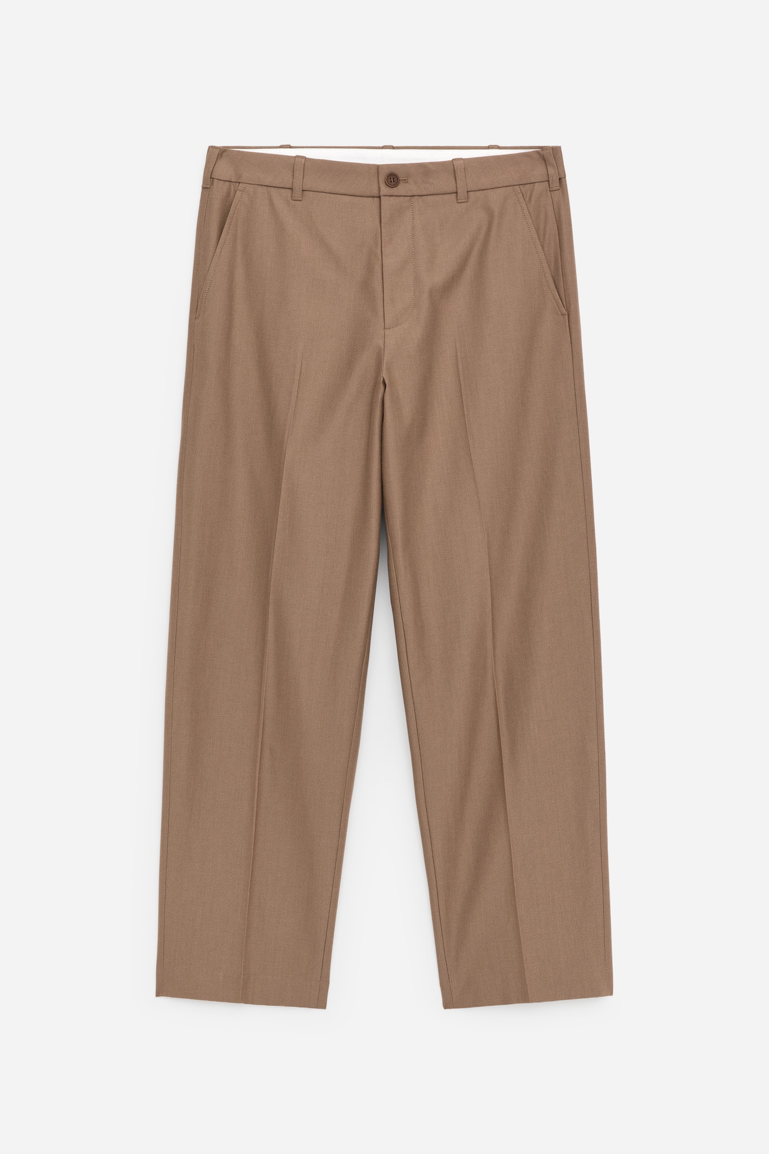 Spodnie z domieszką wełny - Brązowy/Czarny - 1