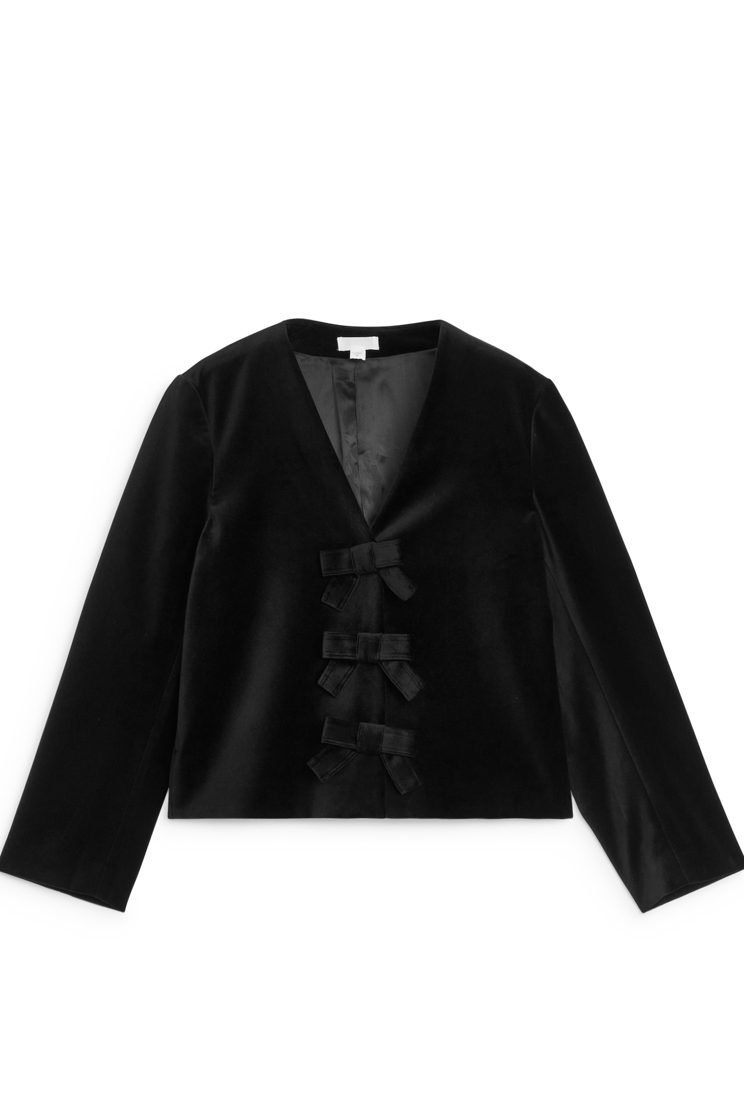 Velvet Bow Blouse - Black