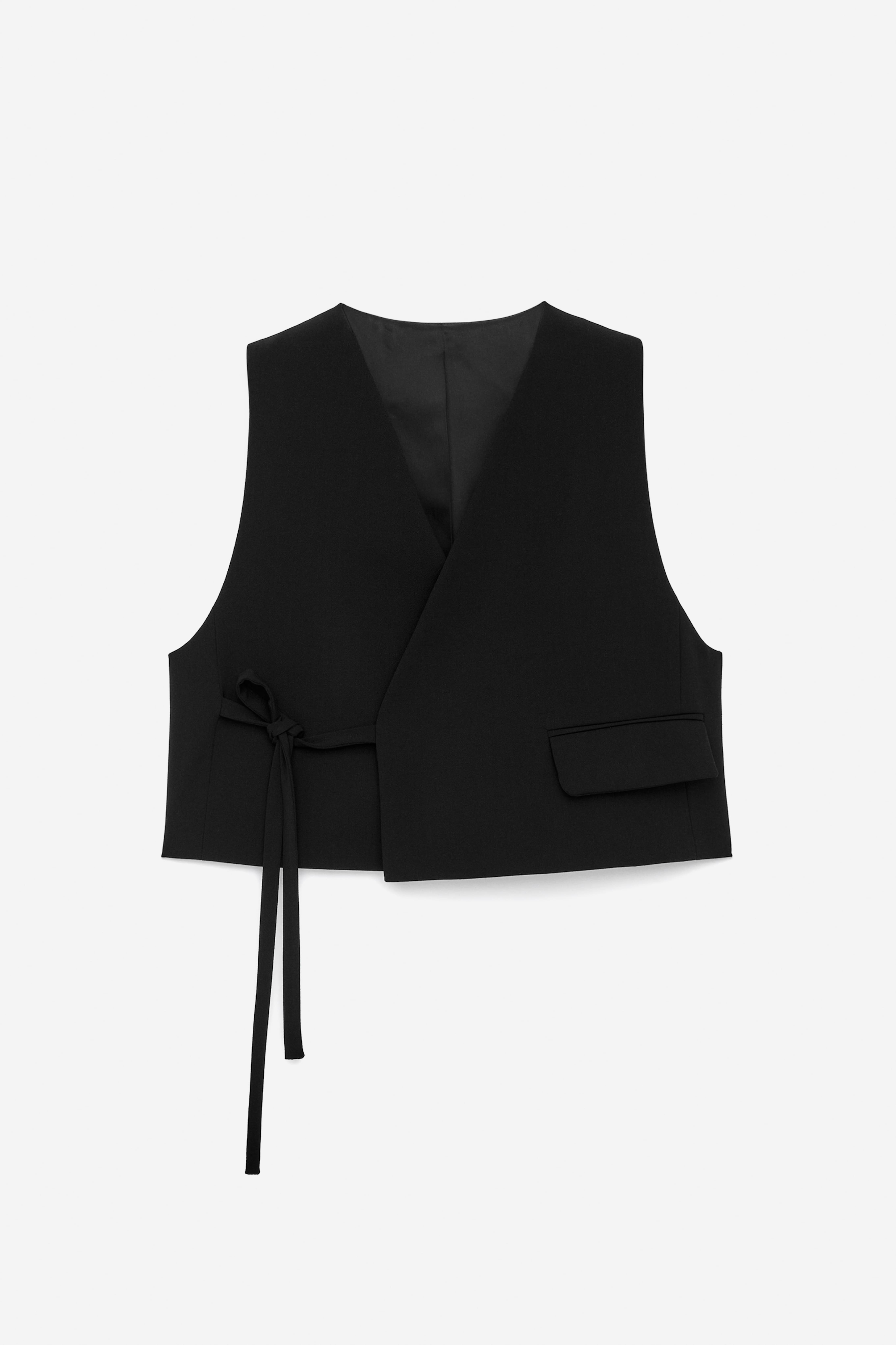 Cropped-Weste - Schwarz