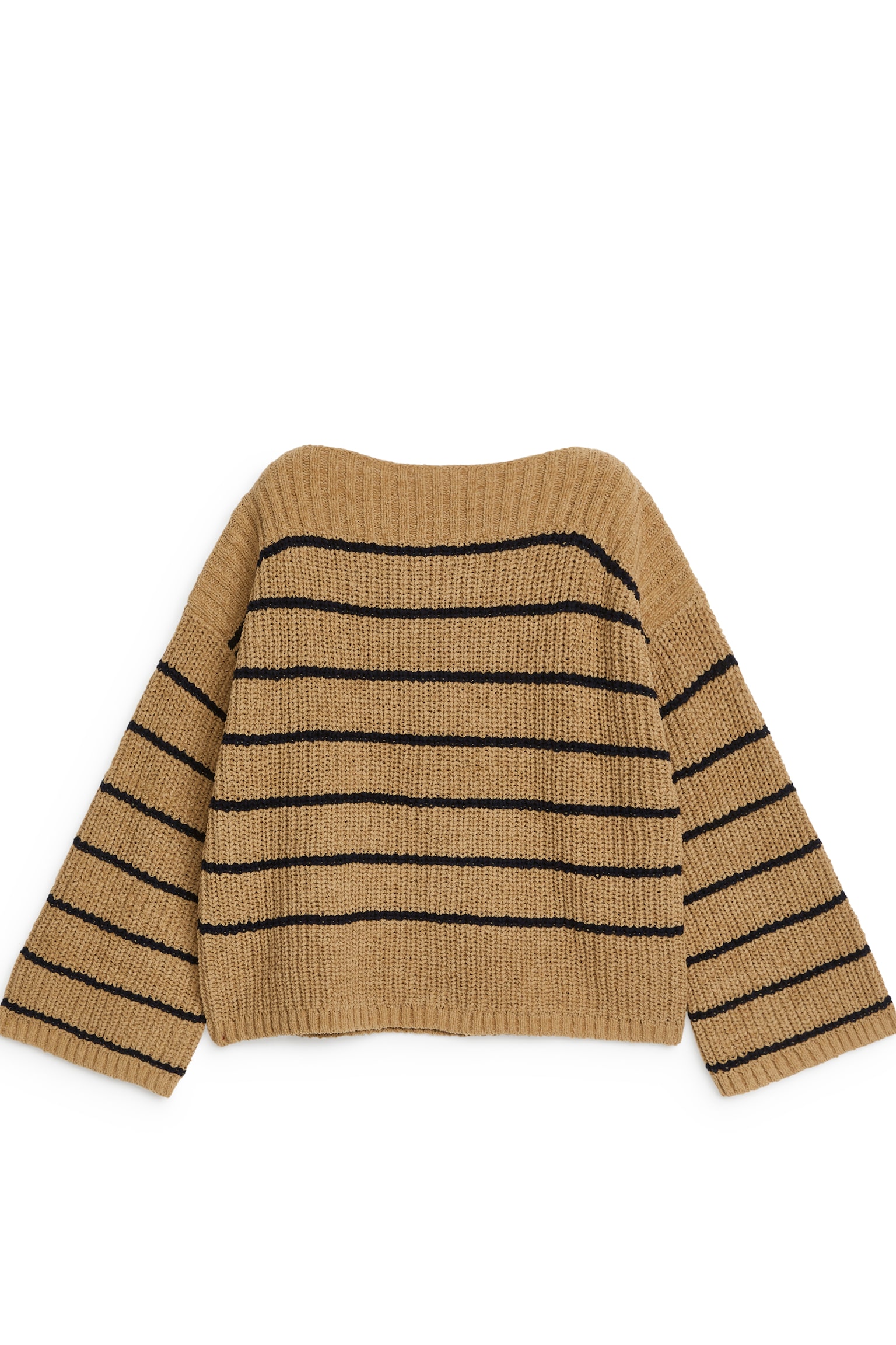 Boat Neck Jumper - Beige - 1