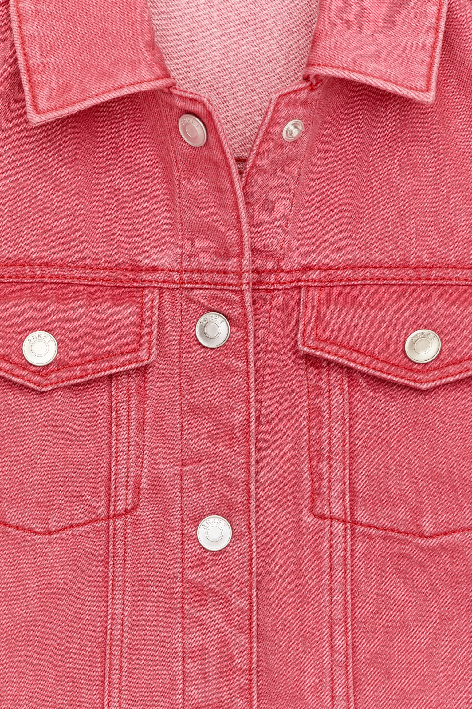 Jachetă din denim - Roșu - 3