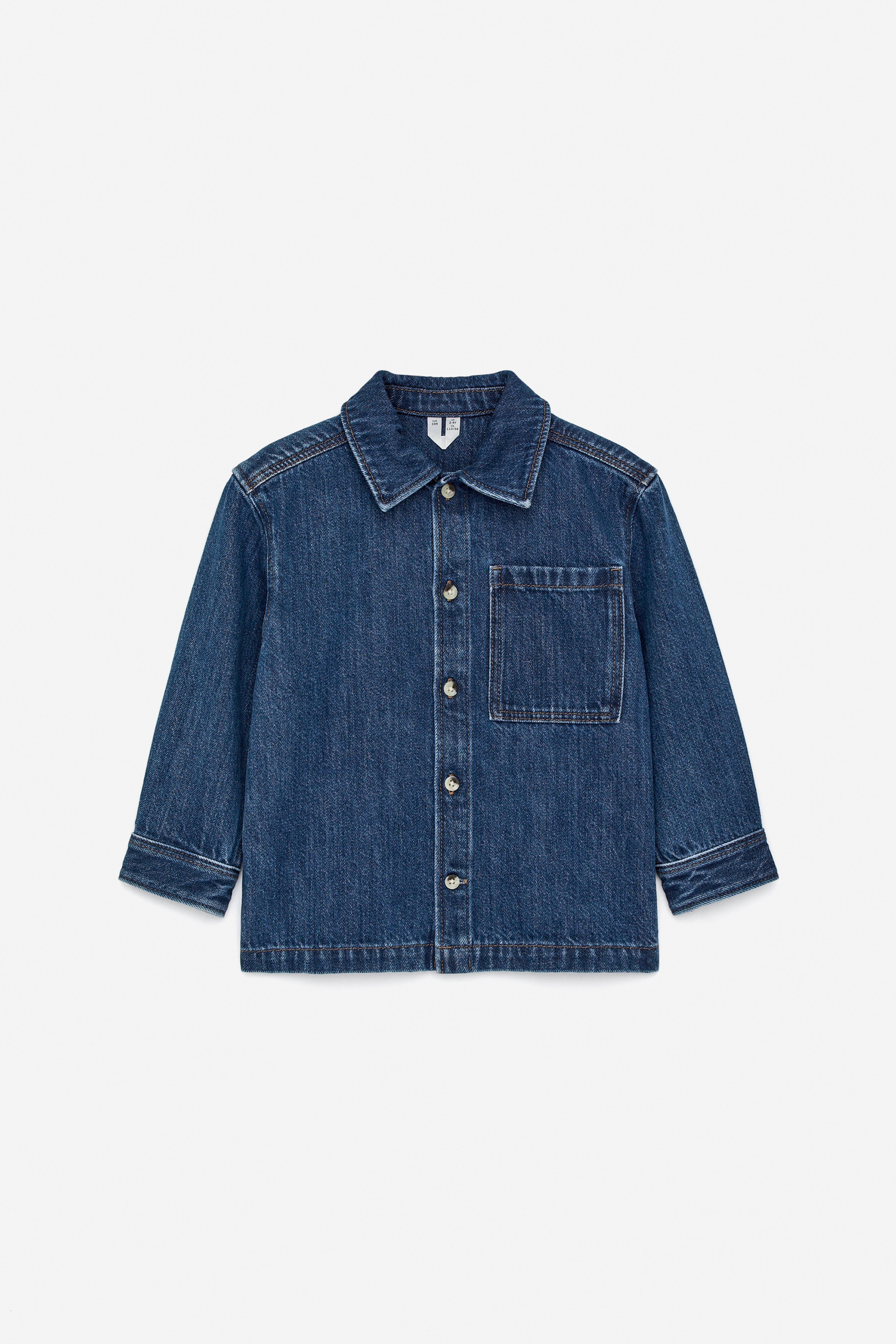 Verwaschenes Overshirt aus Denim - Dunkelblau
