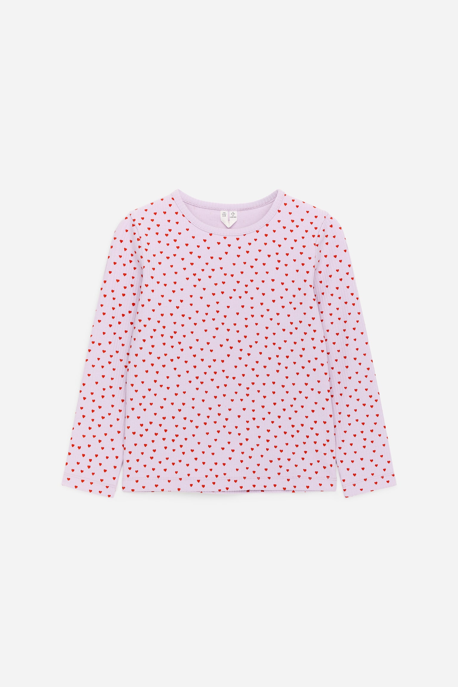 Ribbad topp - Rosa/röda hjärtan/Rosa/fåglar - 1