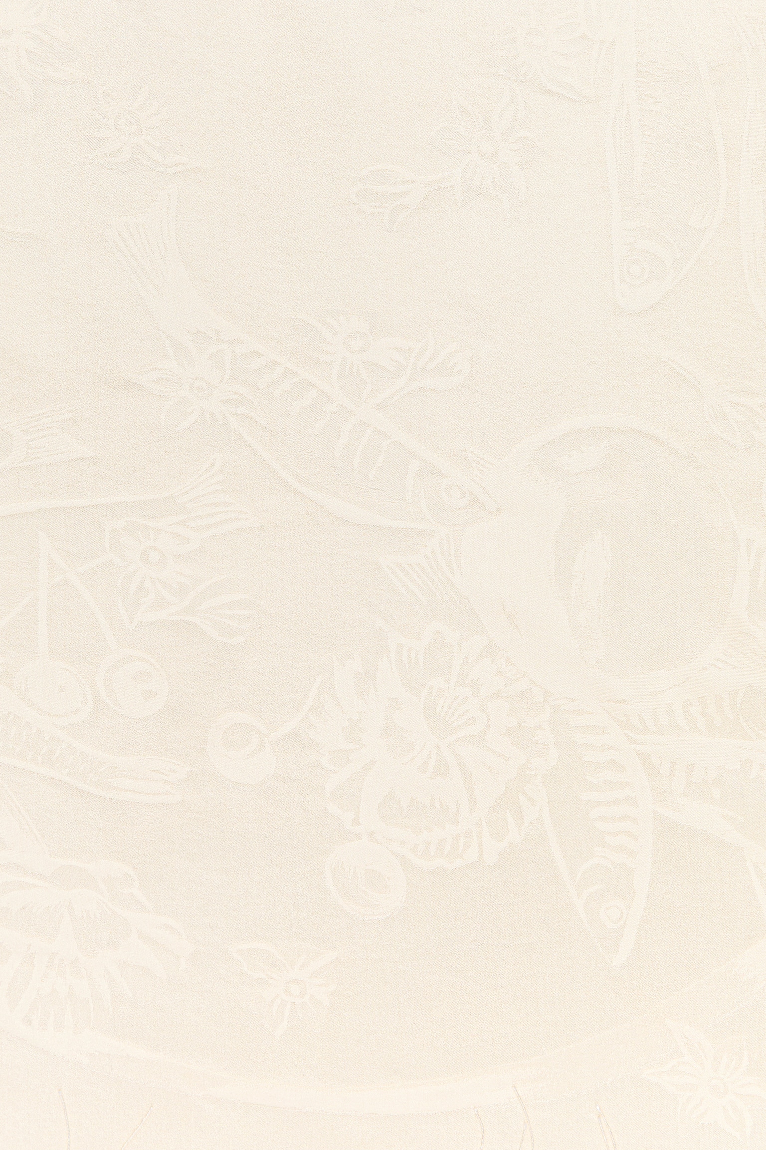 Silk Scarf - Beige - 4