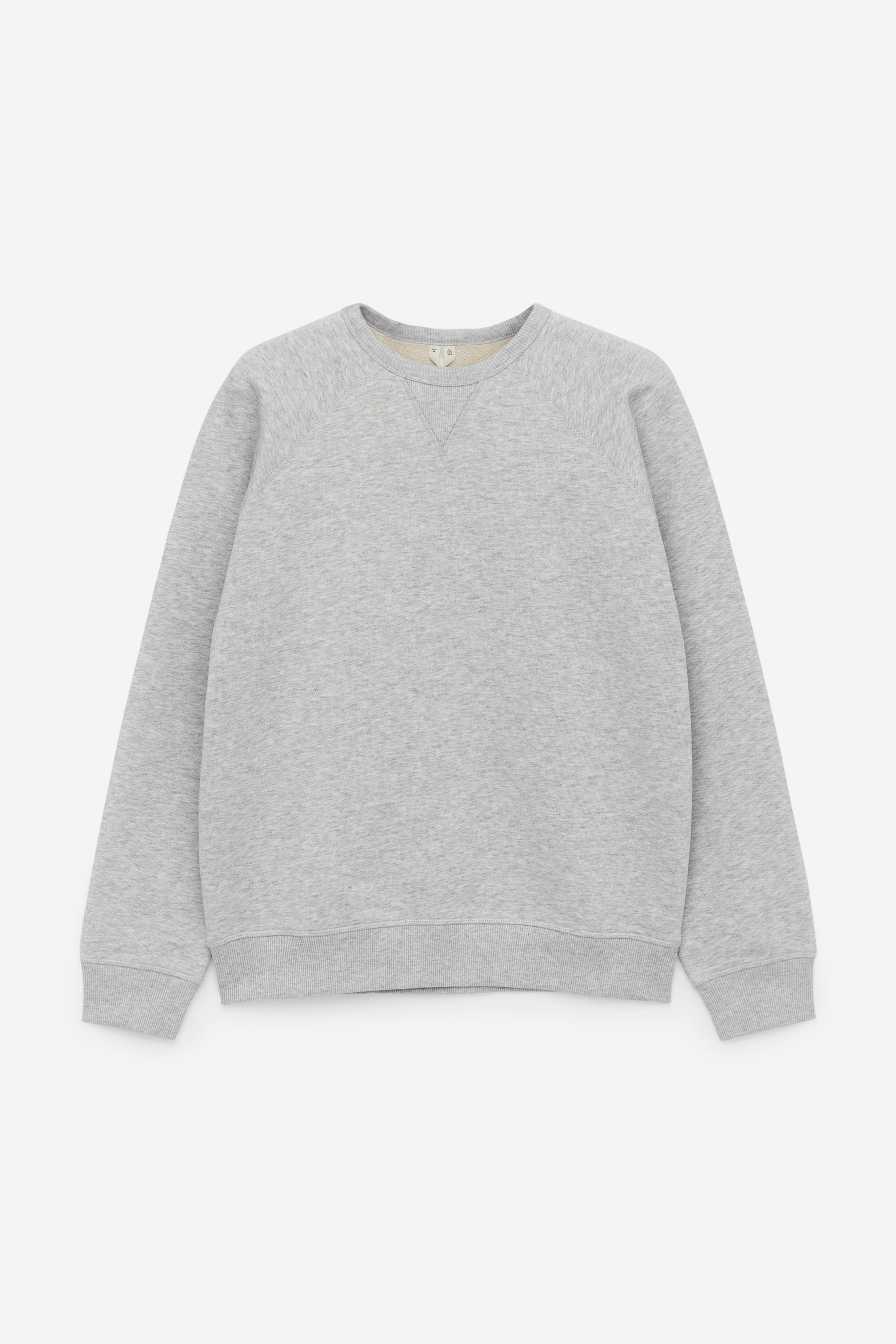 Loose-Fit Sweatshirt - Grey Melange/Muted Rose/Green