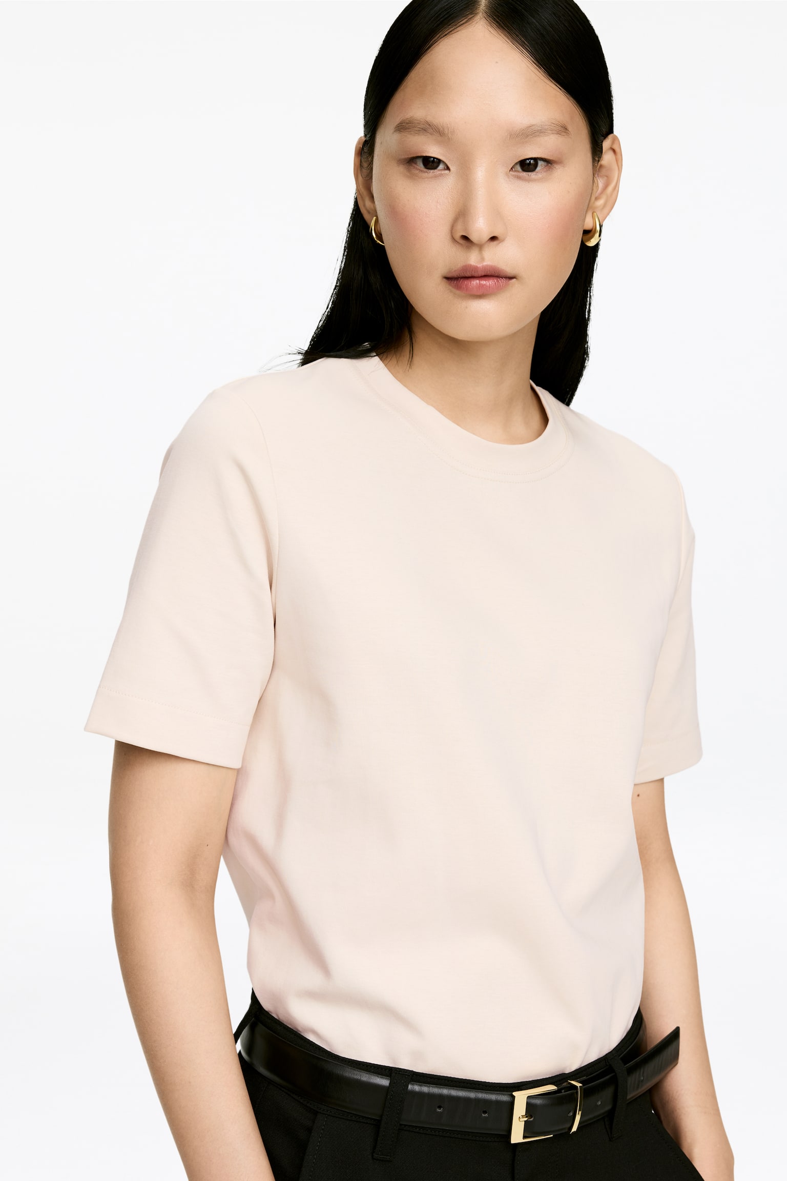 PEARL Interlock-T-Shirt - Hellbeige/Schwarz/Weiß/Graumeliert/Rosa/Weinrot - 4