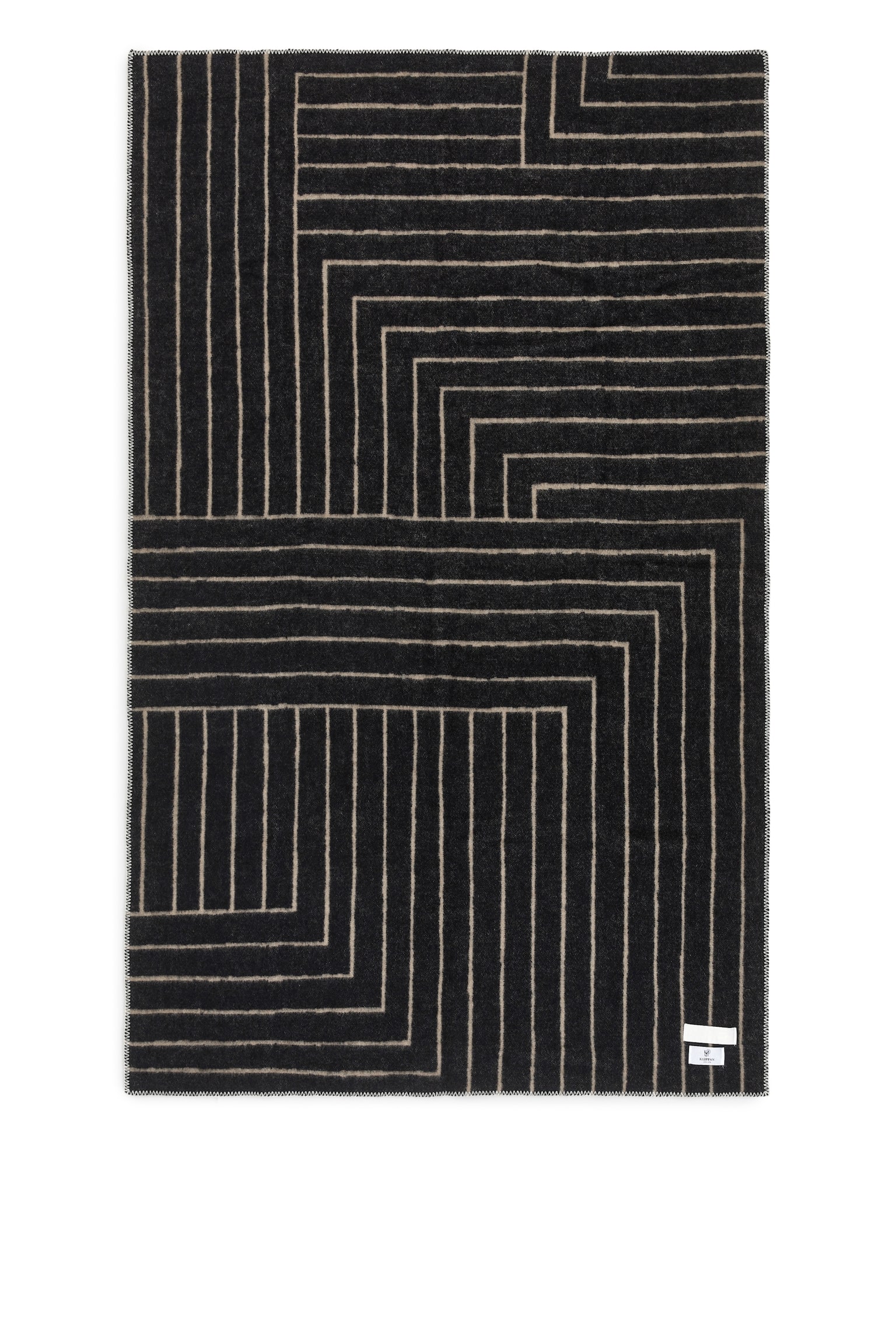 Klippan Wool Blanket - Beige/Black - 2