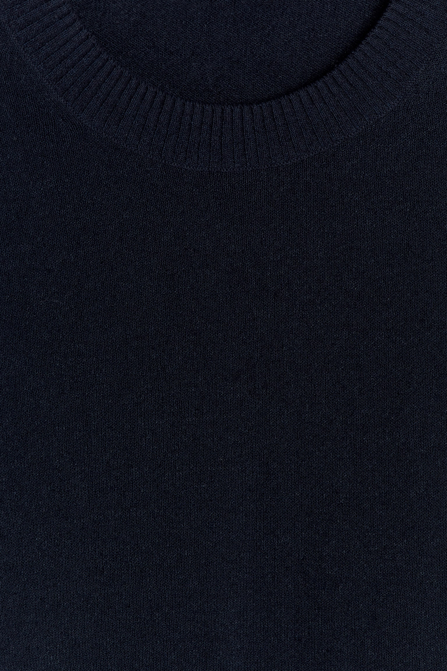 Linen Blend Jumper - Dark Blue/Brown - 3