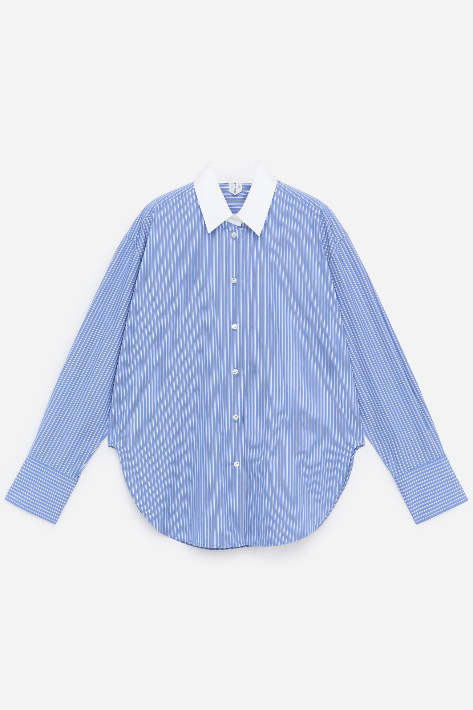 Relaxed fit poplin ing - Kék/Fehér/Kék/Fehér - 2