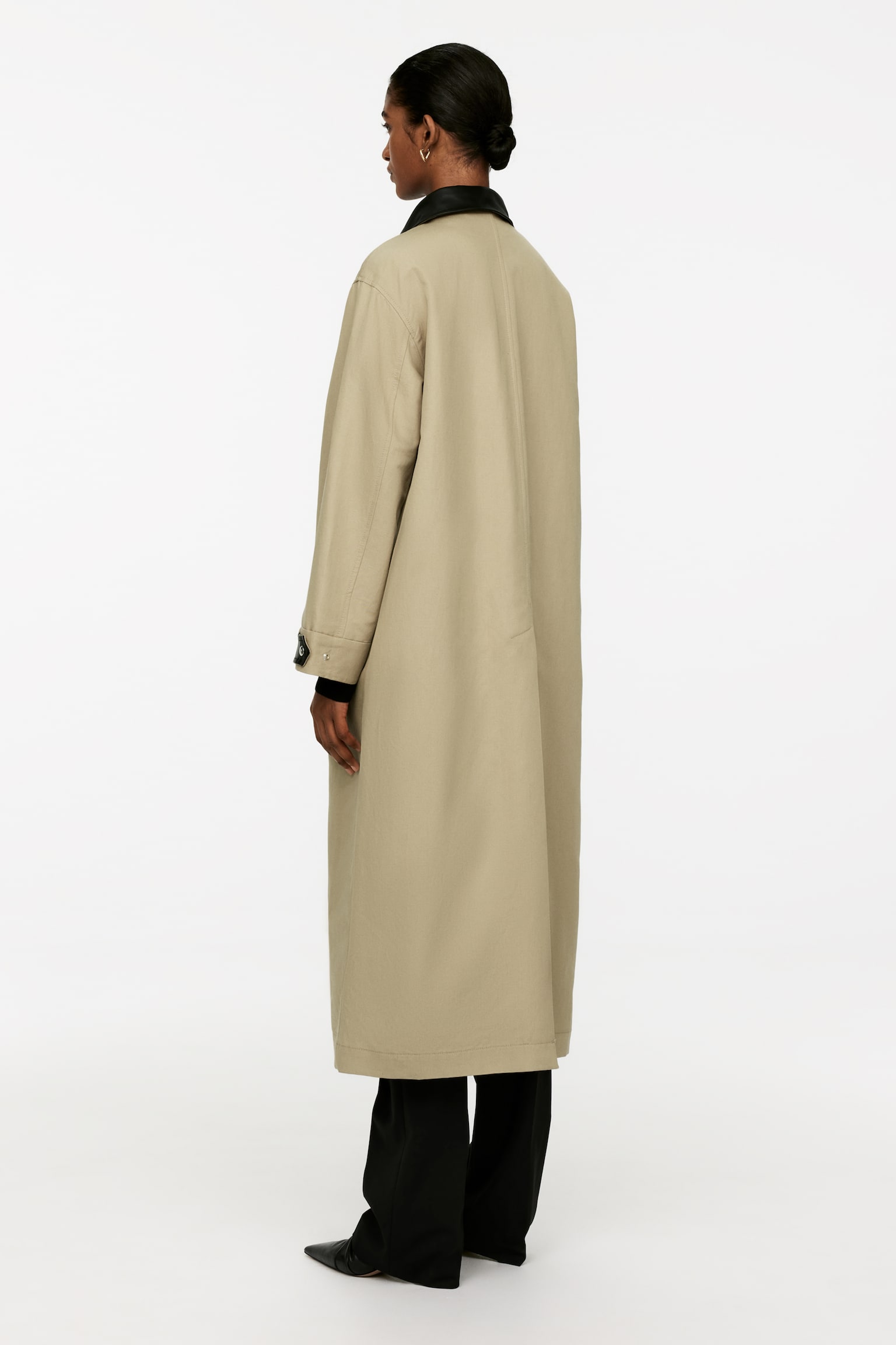 Maxi Linen-Cotton Coat - Beige - 4