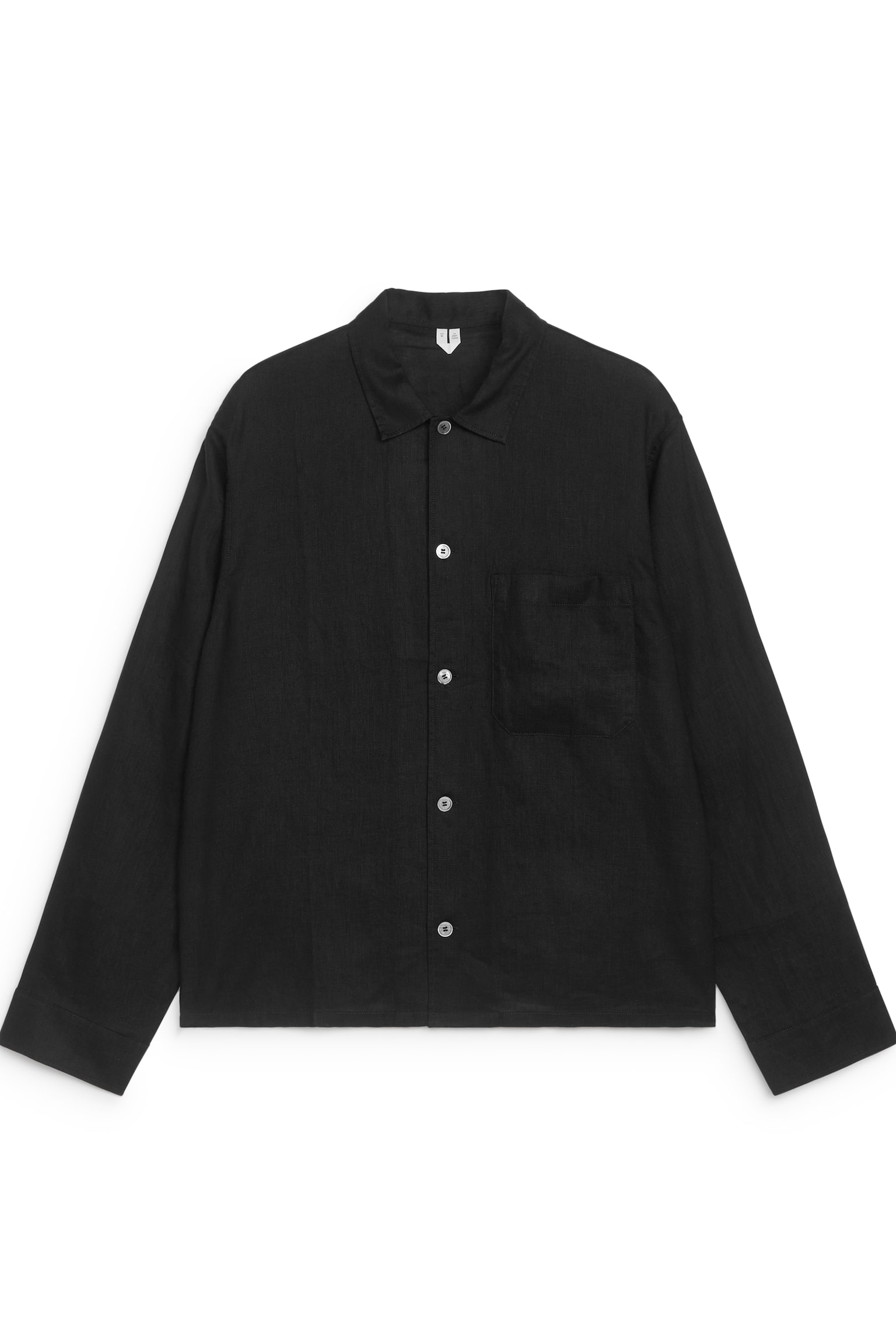 Linen Shirt - Black/Beige - 1