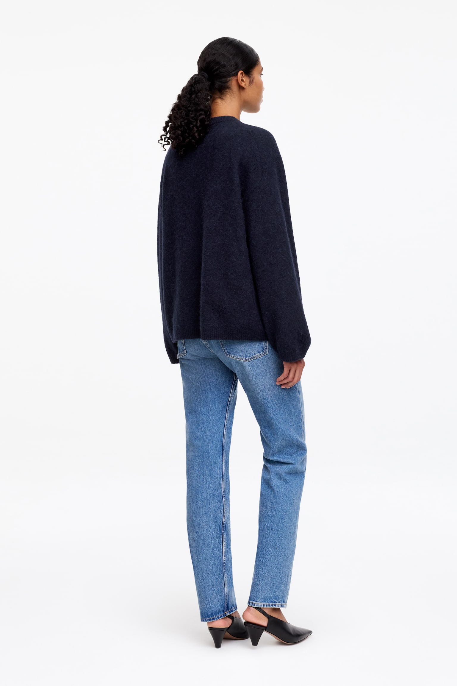 Maglione in misto alpaca e lana - Blu scuro/Grigio chiaro/Rosa polvere/Bianco sporco/Turchese/Bordeaux scuro/Nero/Beige/Viola - 5