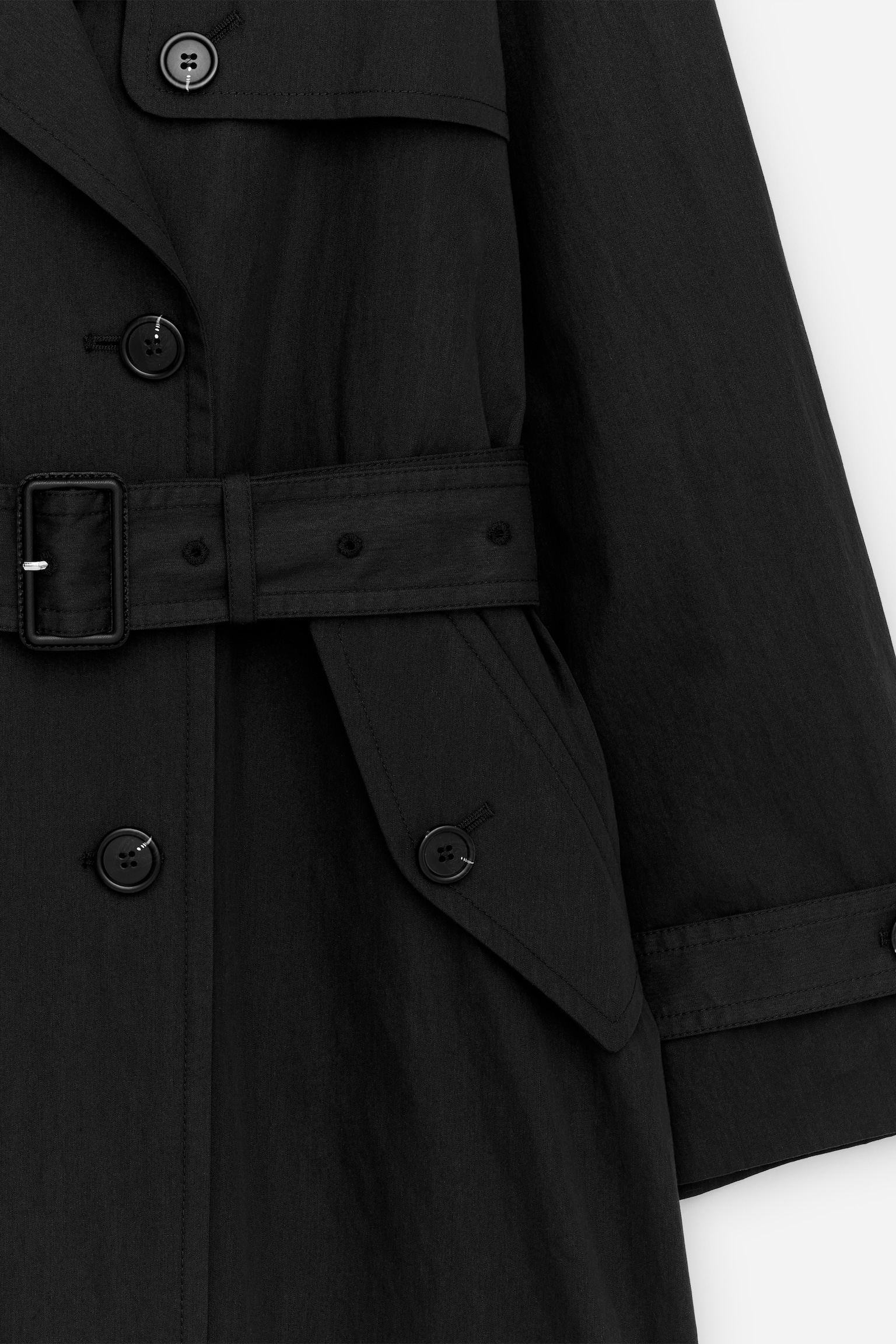 Oversize-Trenchcoat - Schwarz - 5
