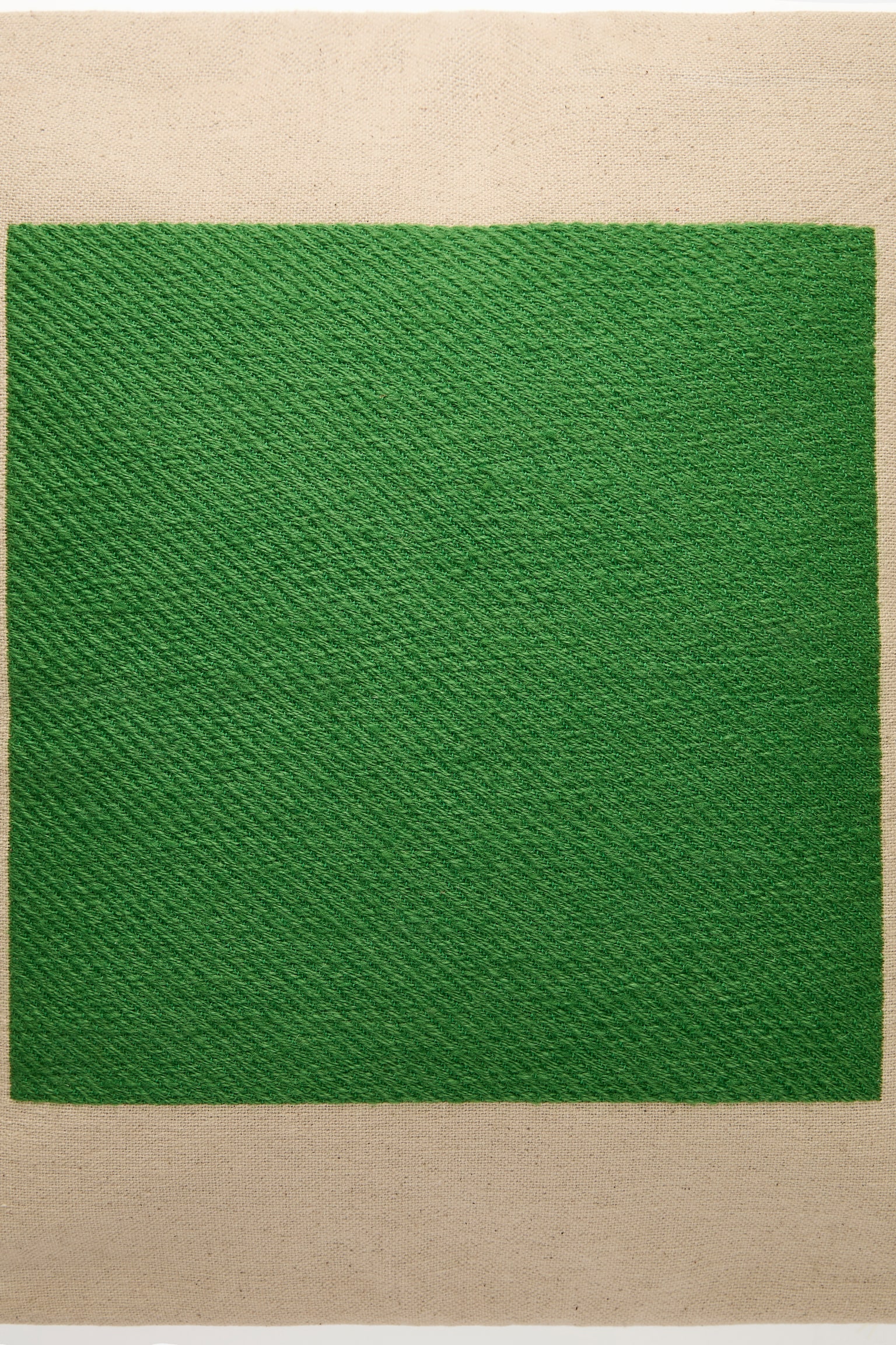 Husă de Pernă Bumbac Lână 50x50 cm - Bej/Verde/Parka din amestec de bumbac - 3