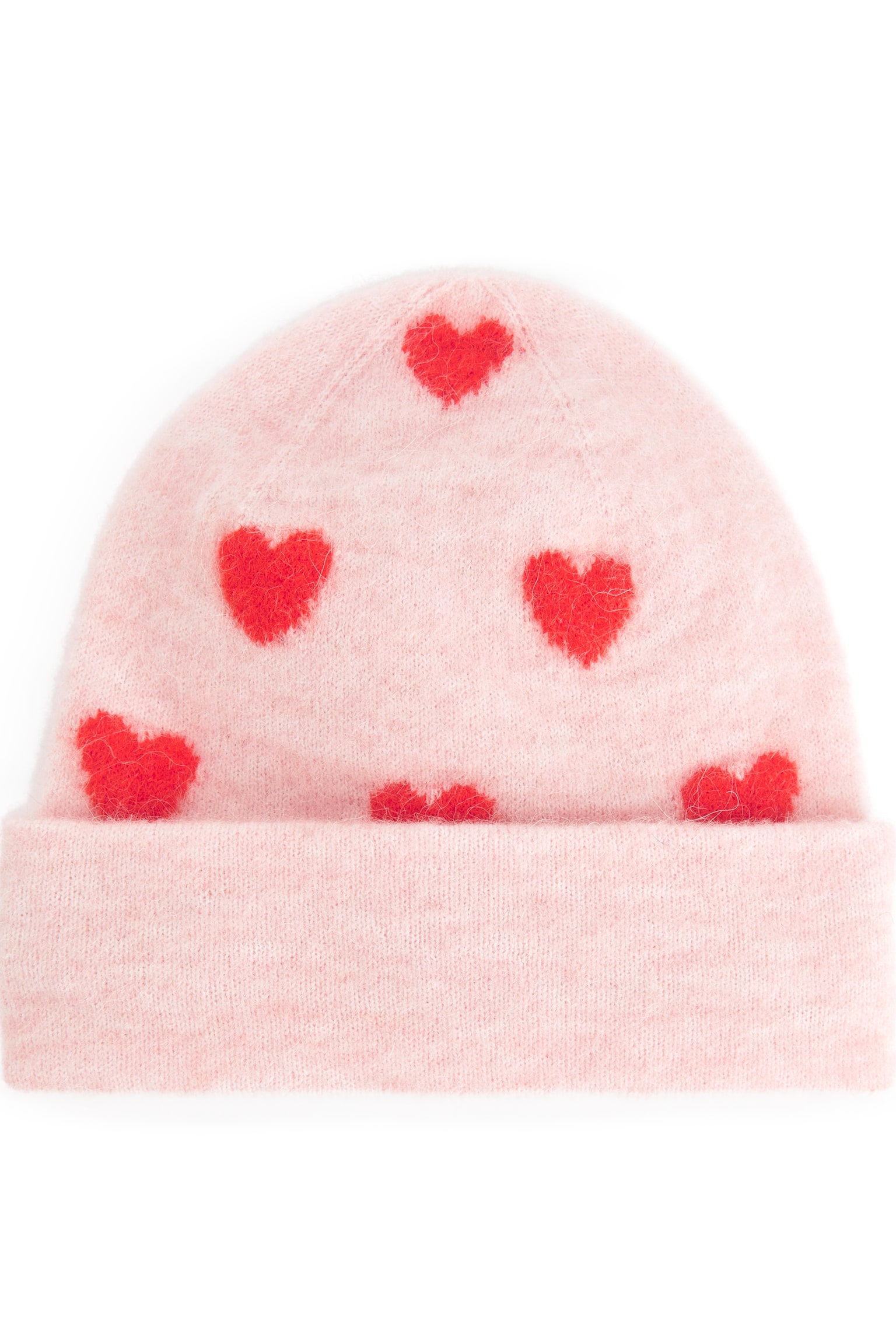 Wool-Alpaca Blend Beanie - Pink/Red - 1