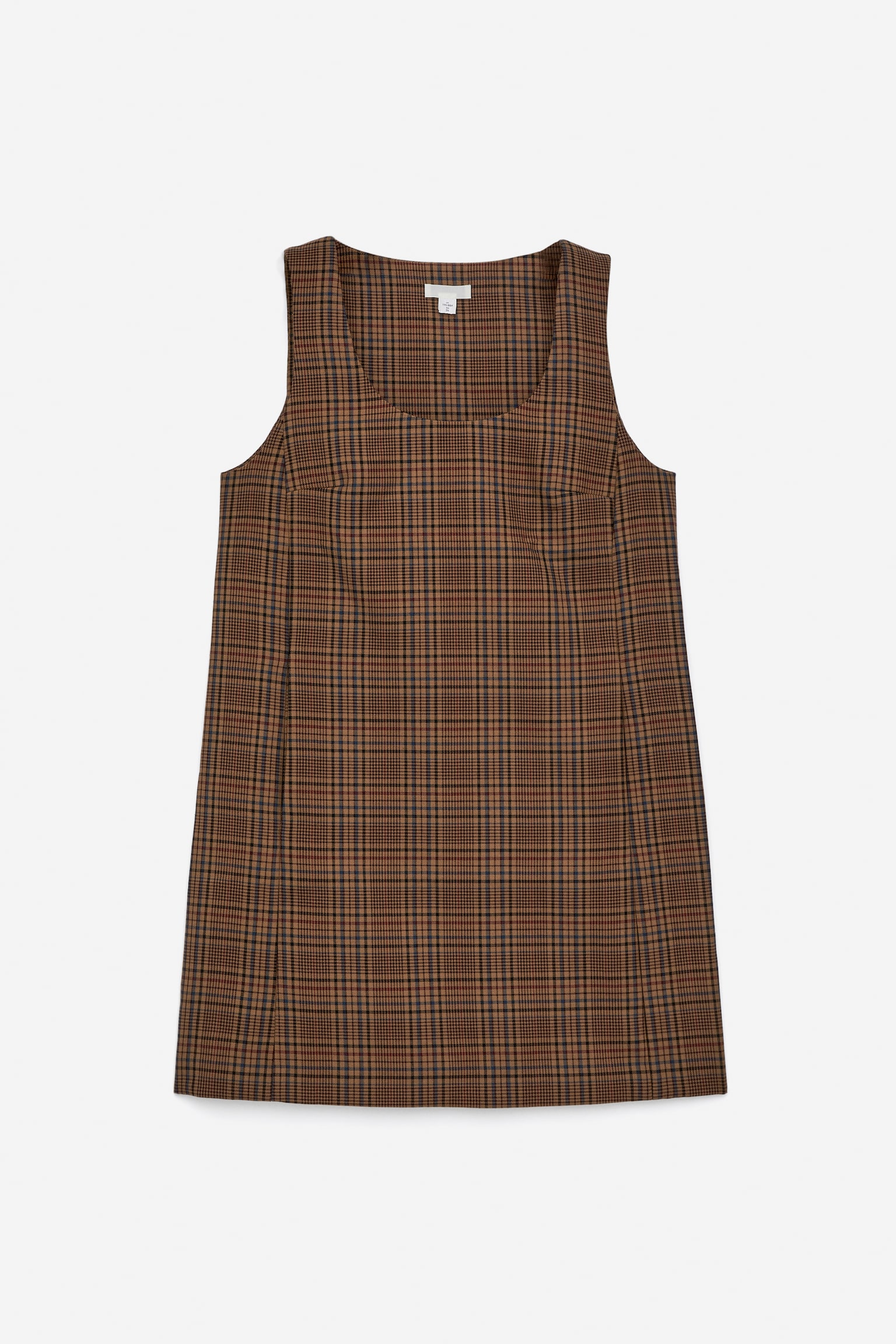 Check Mini Dress - Dark Beige/Checkered