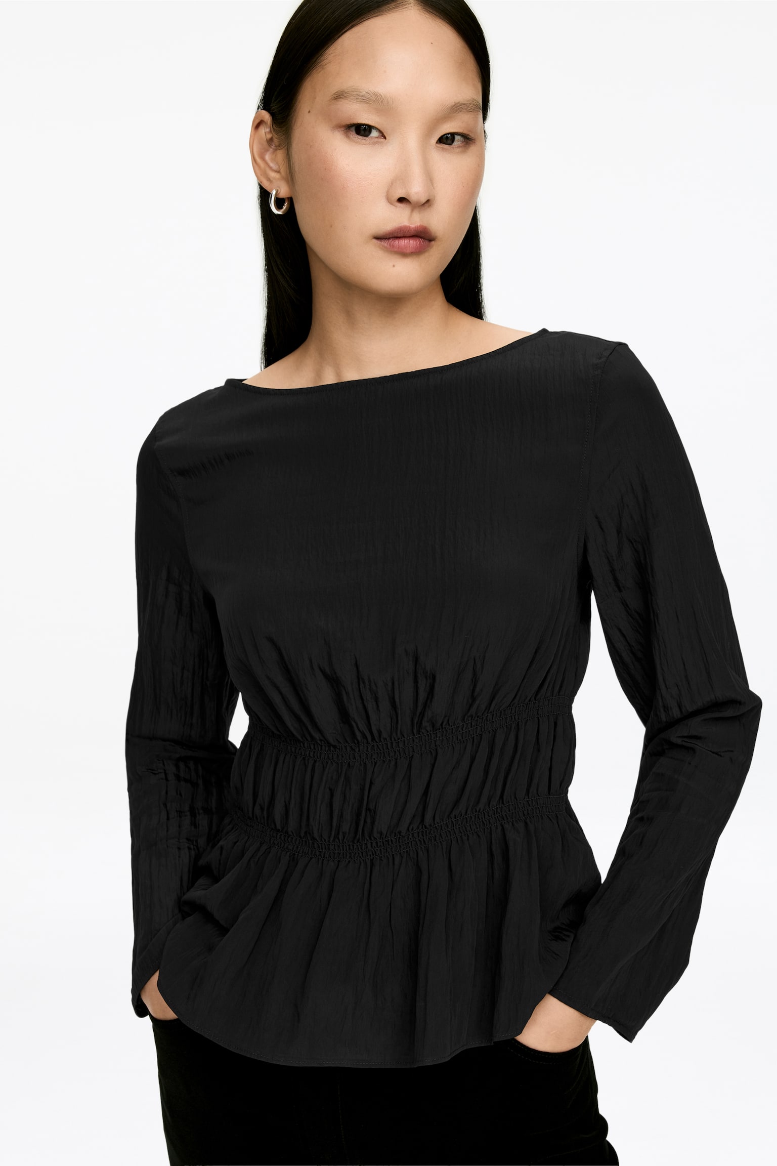 Haut smocké - Noir - 4