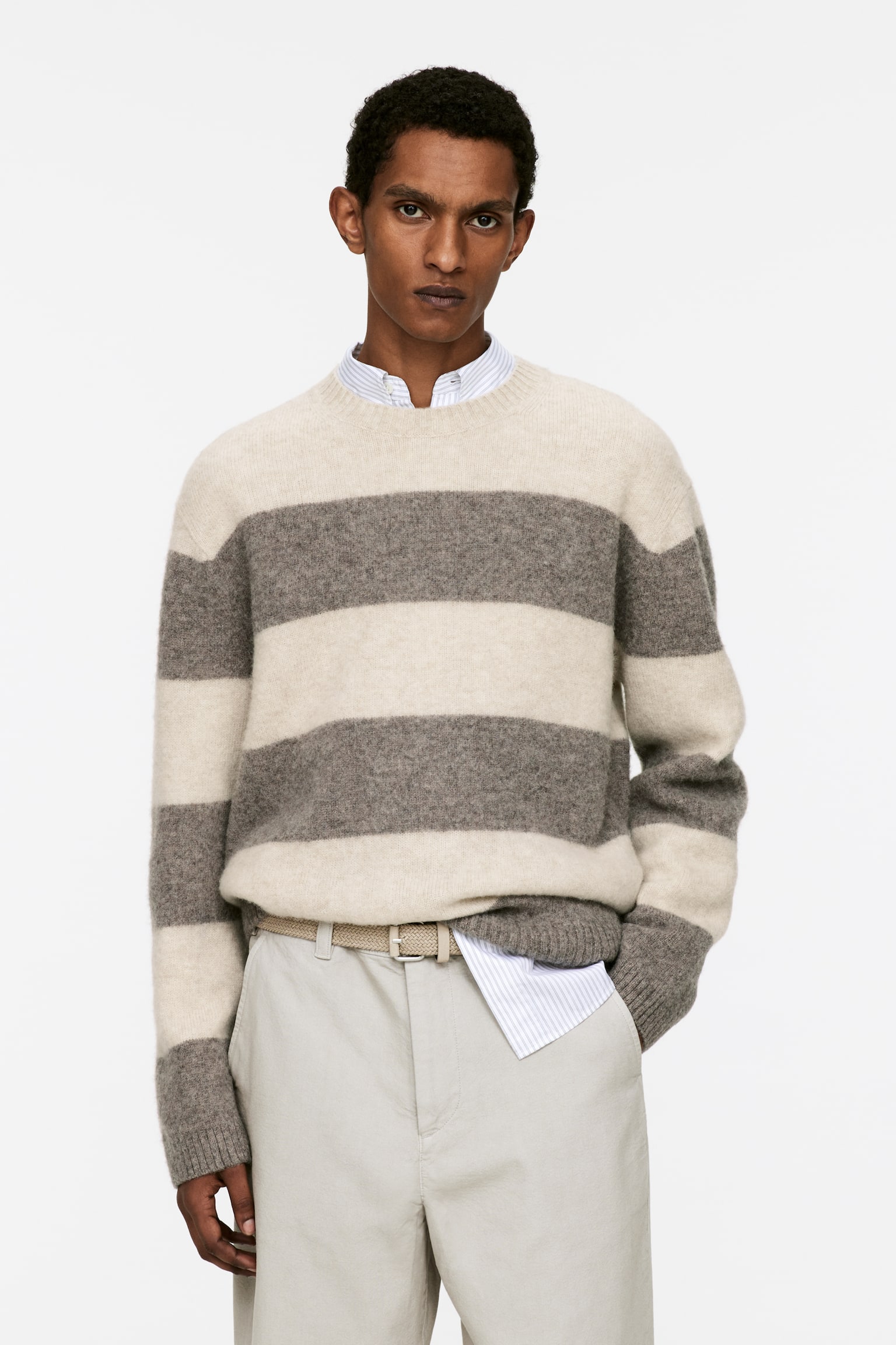 Wool Jumper - Beige/Brown/Black/Grey - 1