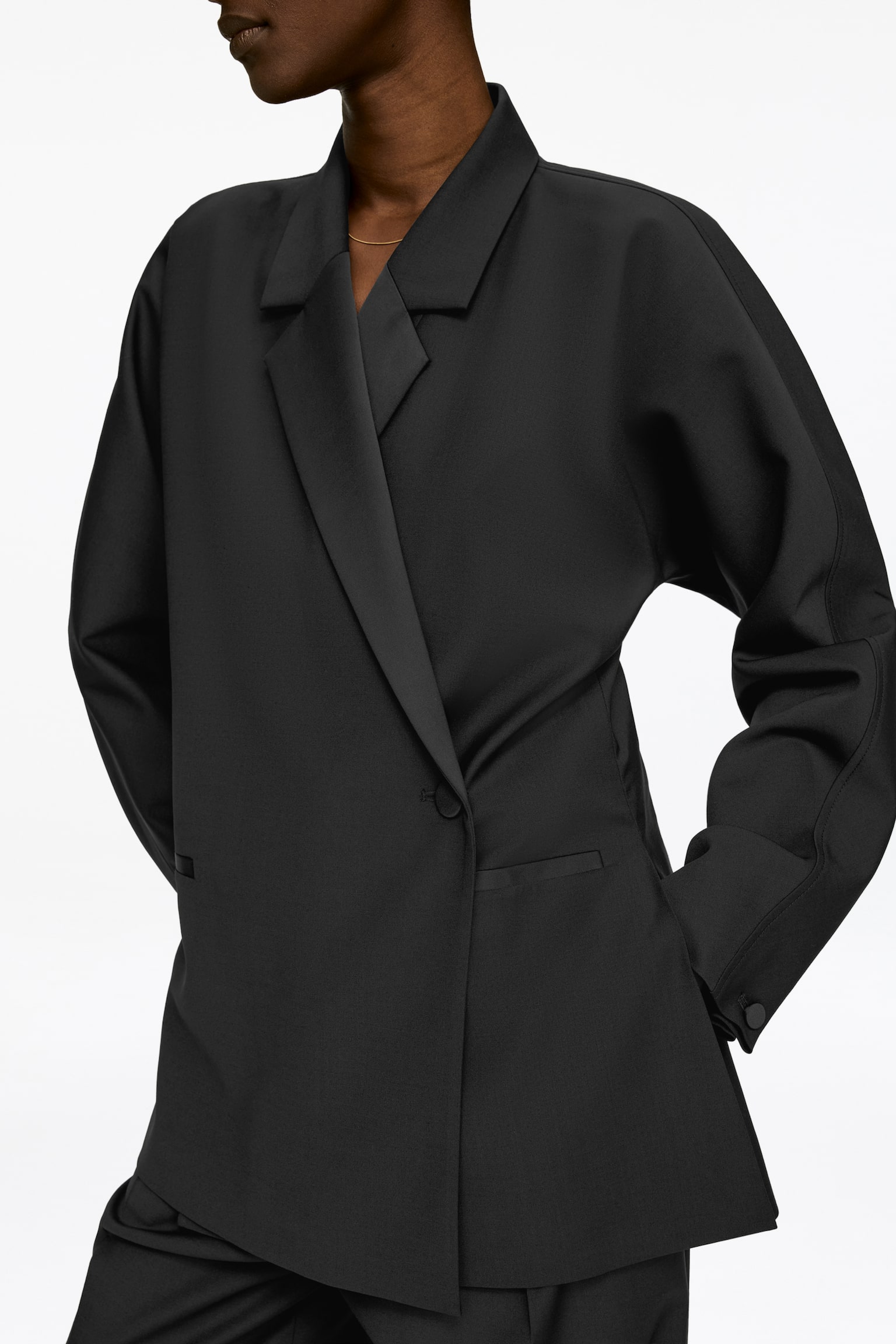 Smokingjacke - Schwarz - 4