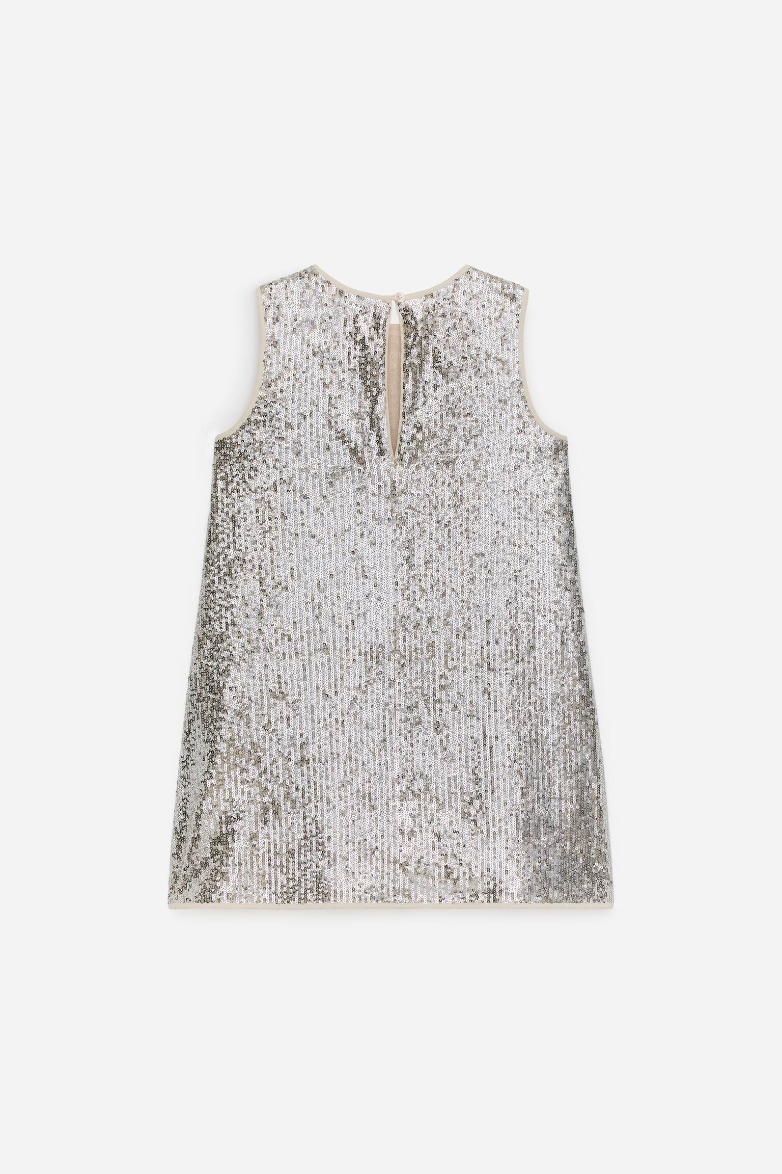 Paillettenkleid - Silber - 4
