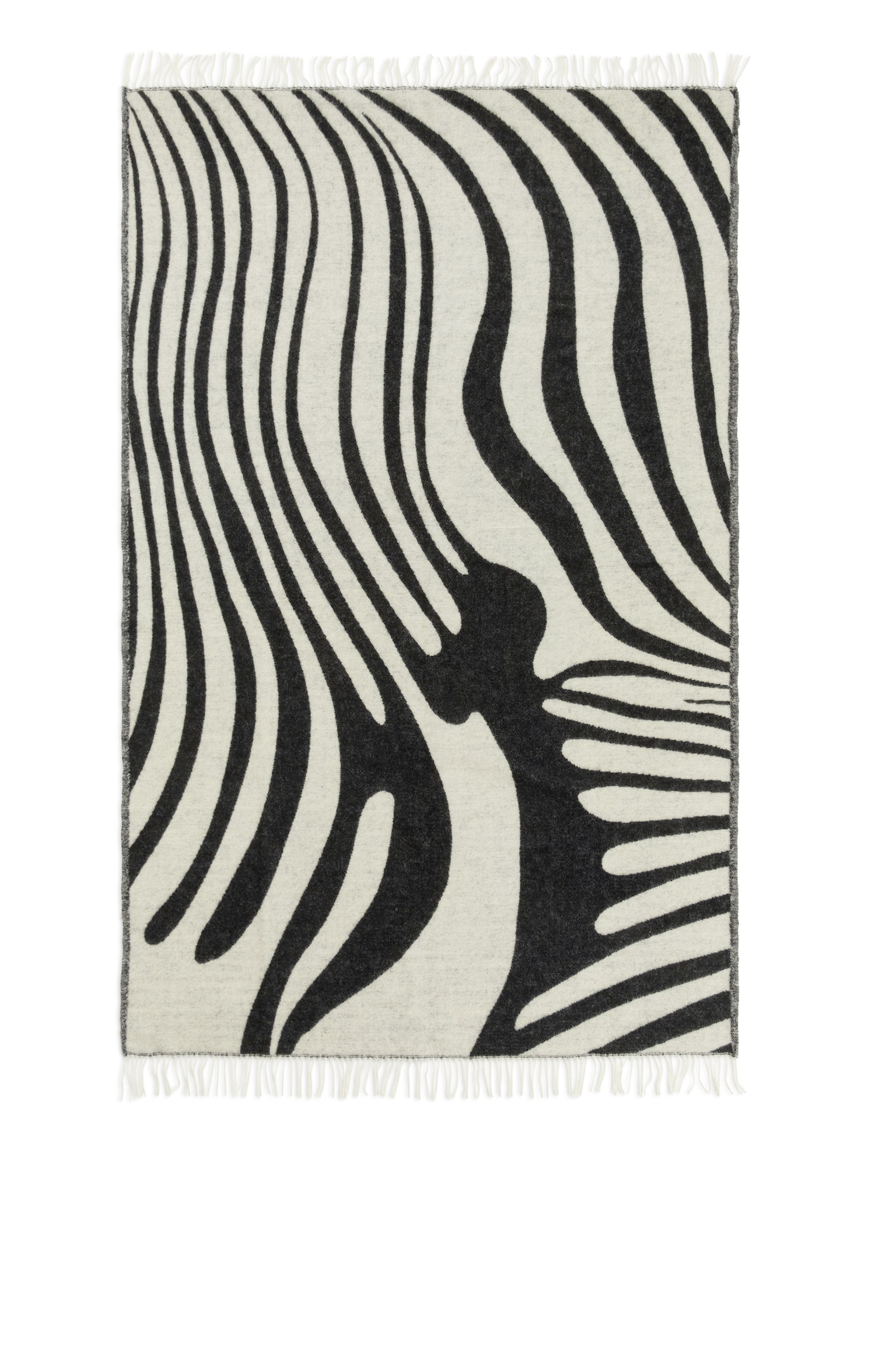 Klippan Wool Blanket - Black/Off White/White/Blue - 1