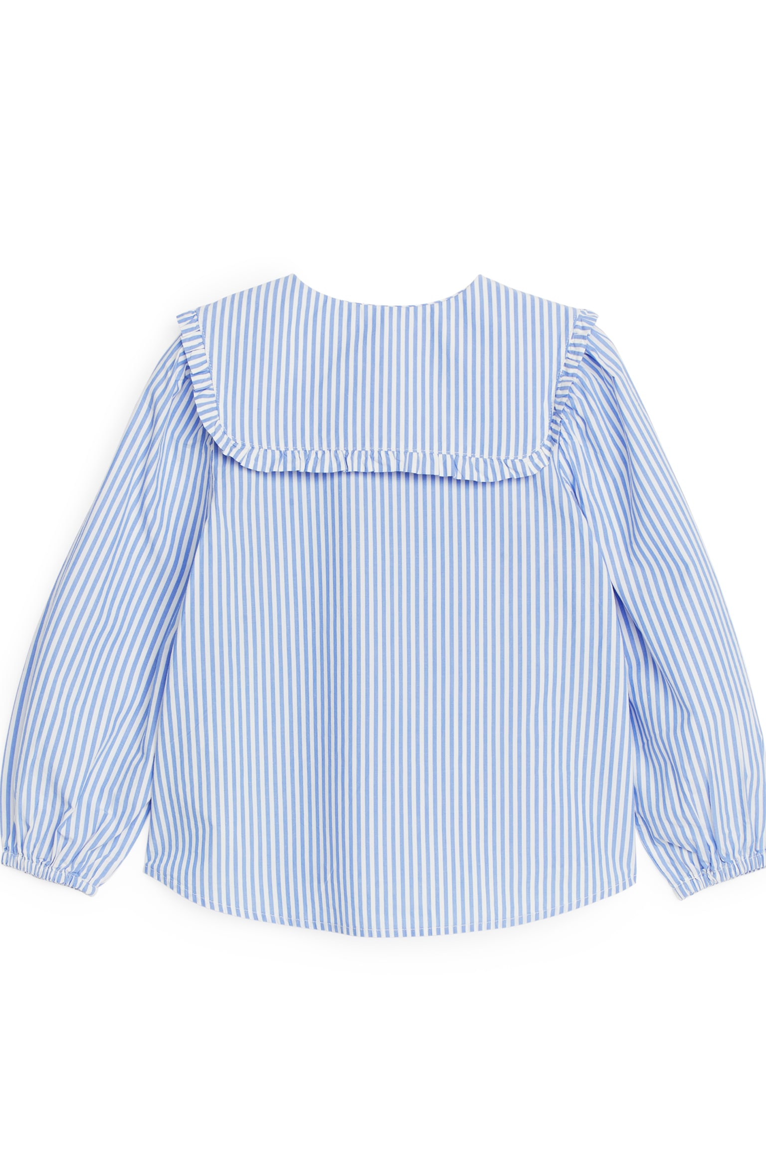 Frill-Collar Blouse - White/Blue/Lilac/Pink/White/Mushrooms - 3