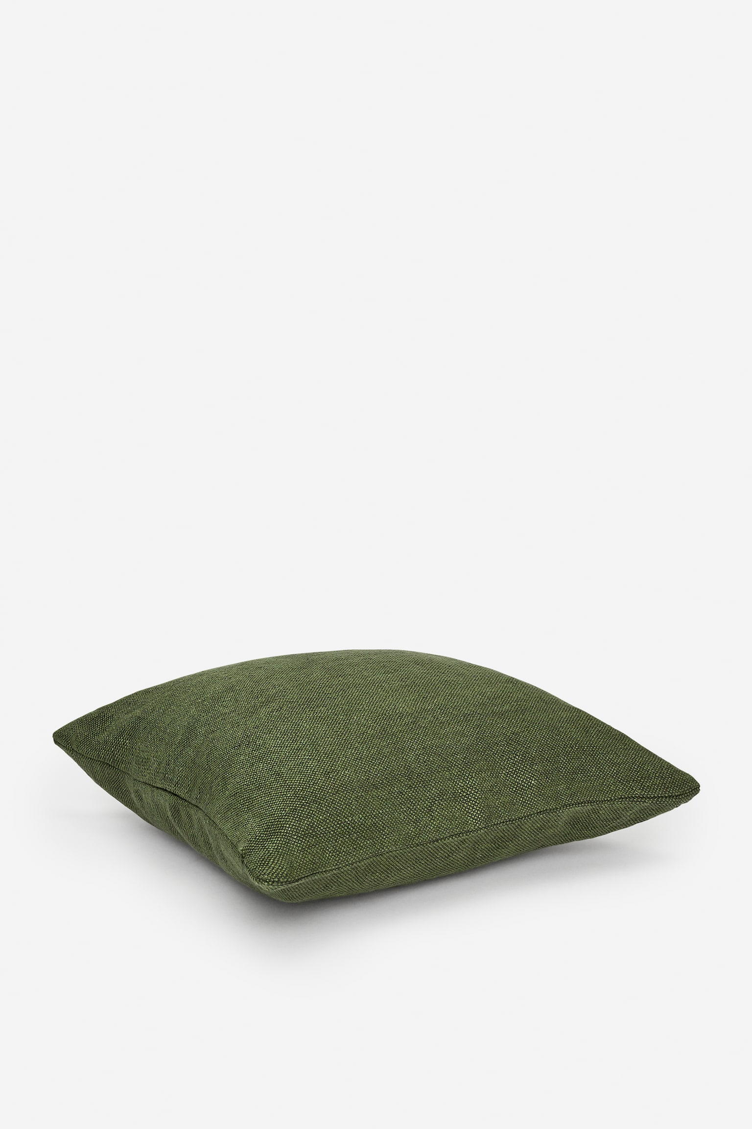 Linen Cushion Cover 50 x 50 cm - Green/Mid Blue