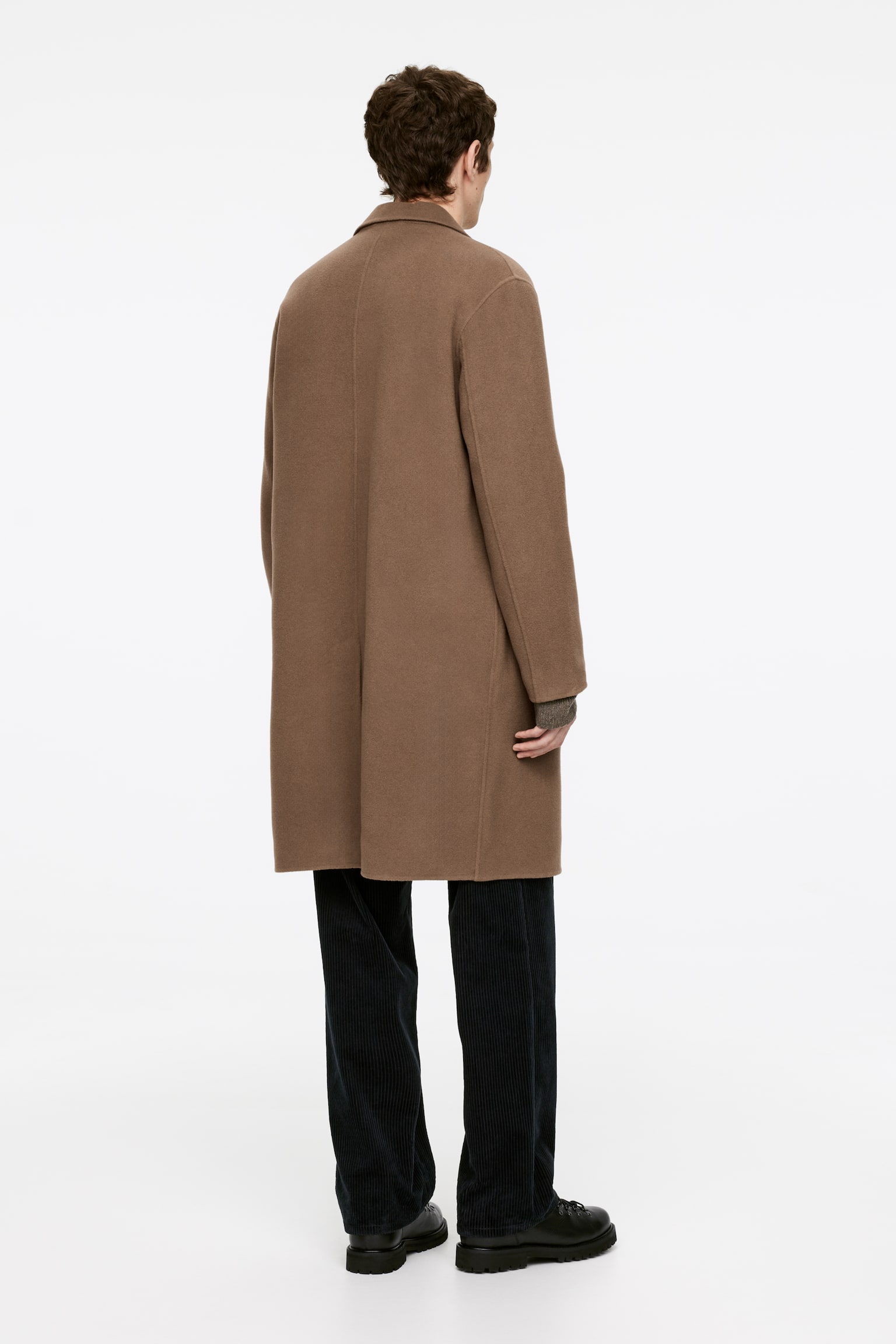 Relaxed Wool Topcoat - Camel/Black - 6