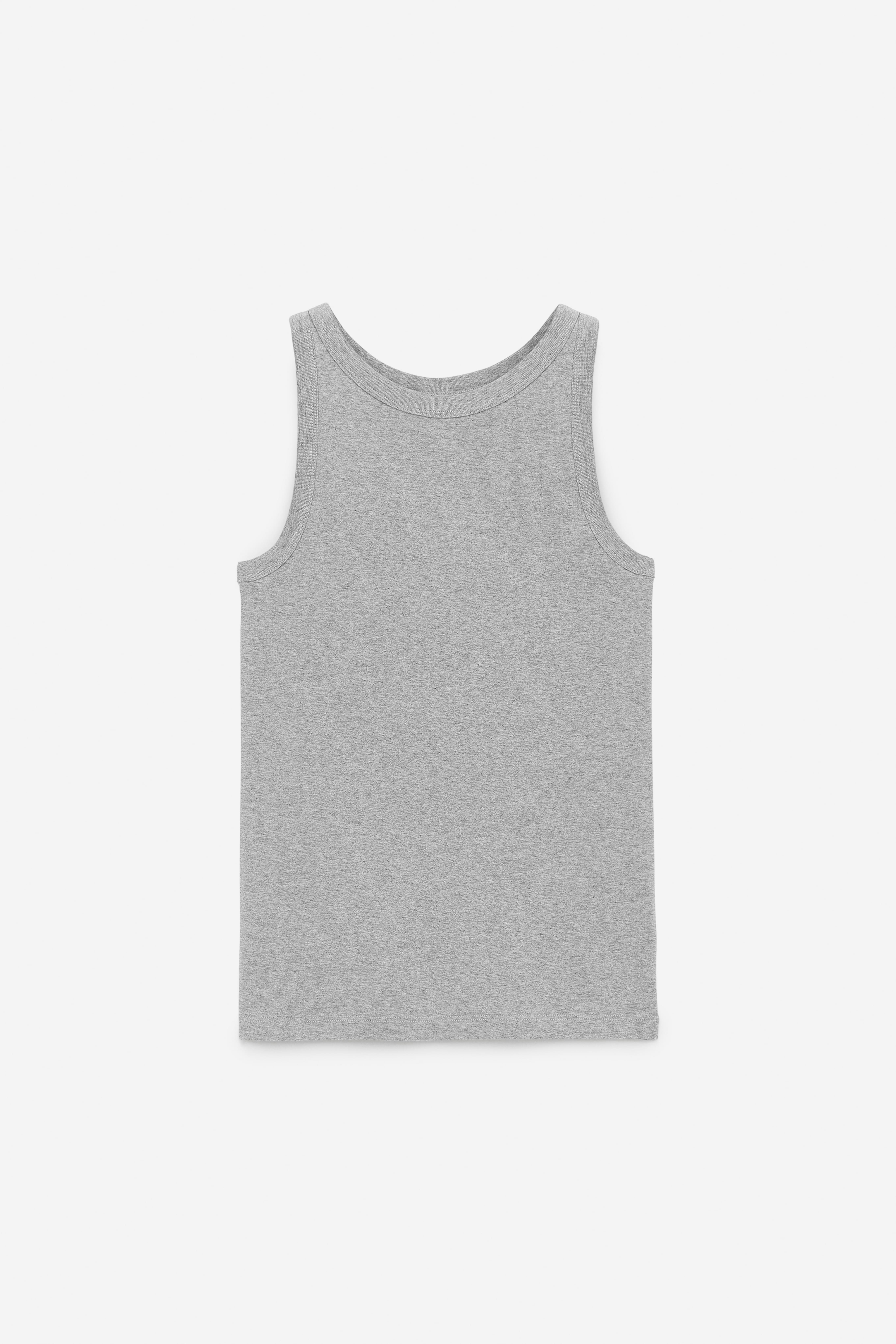 Rippträgerhemd - Grau/Schwarz/Weiß