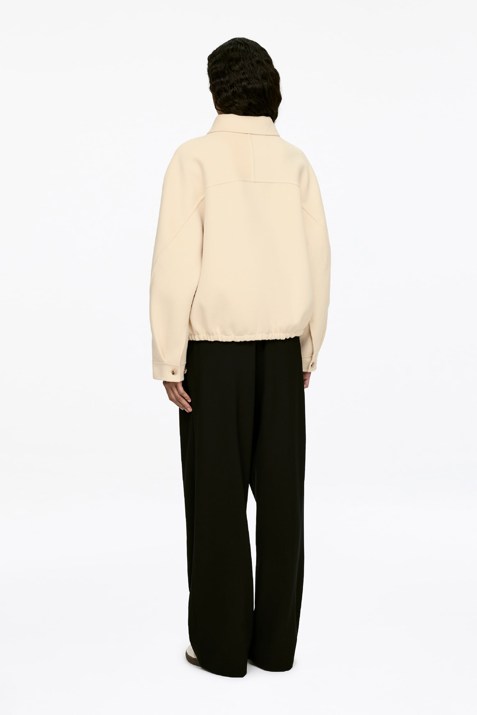 Kurtka z dwustronnej mieszanki z wełną - Beżowy - 5