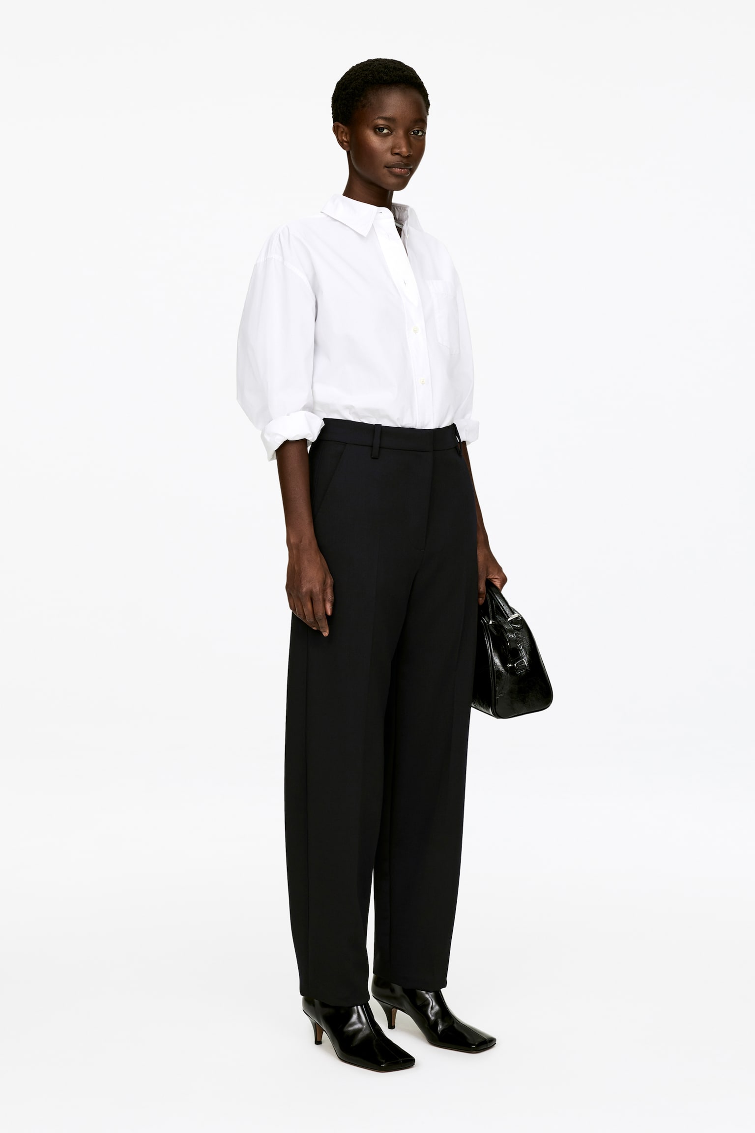 Hose mit Bügelfalten - Schwarz - 6