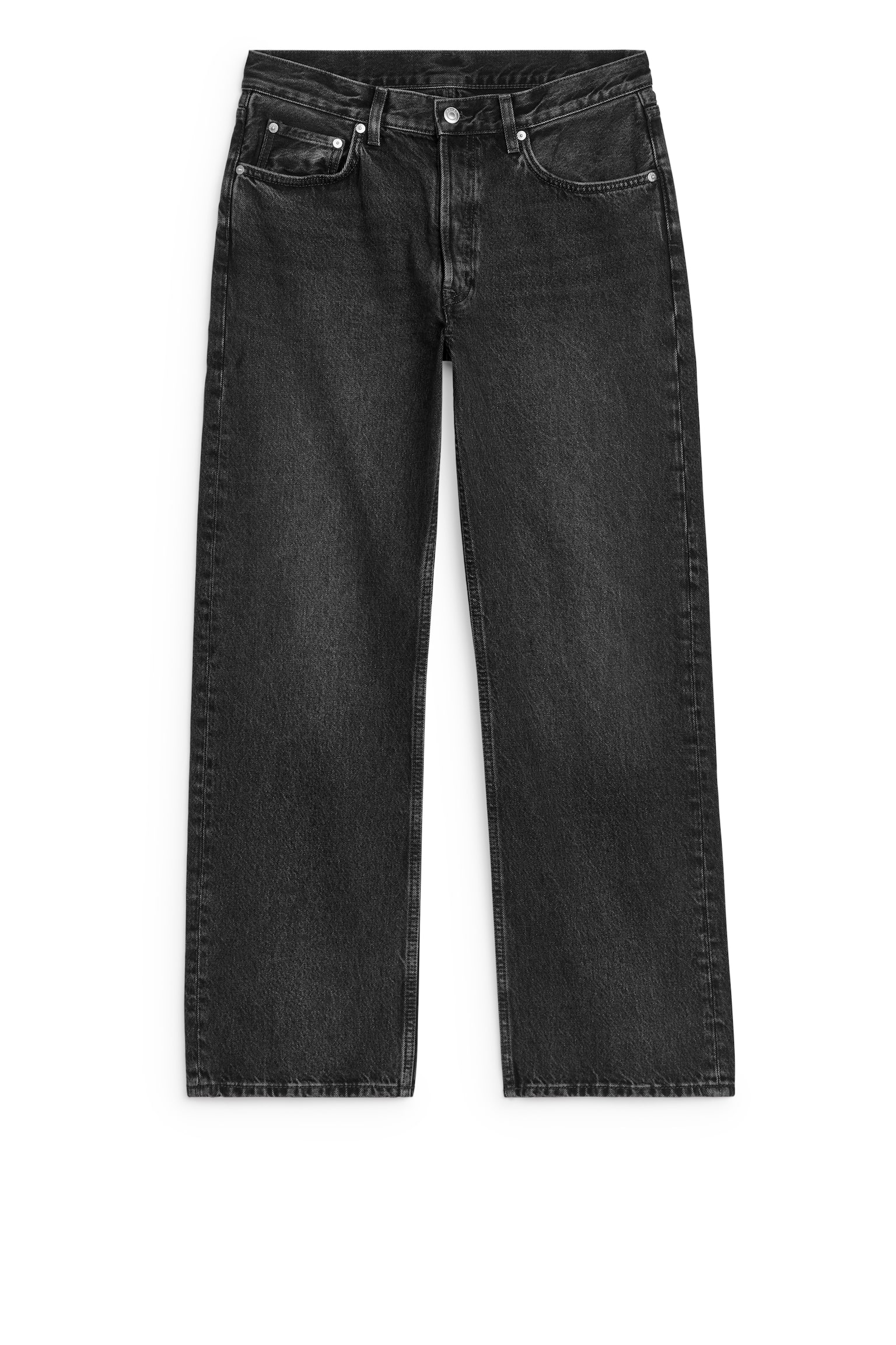 SHORE Low Relaxed Jeans - Dark Grey/Ecru/Mid Blue/Dark Brown - 2