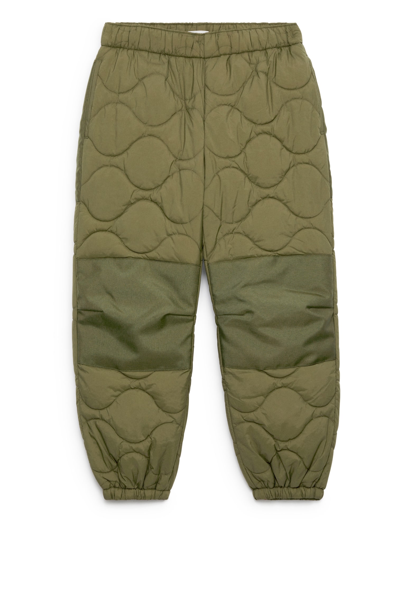 Quilted Outdoor Trousers - Khaki Green - 1