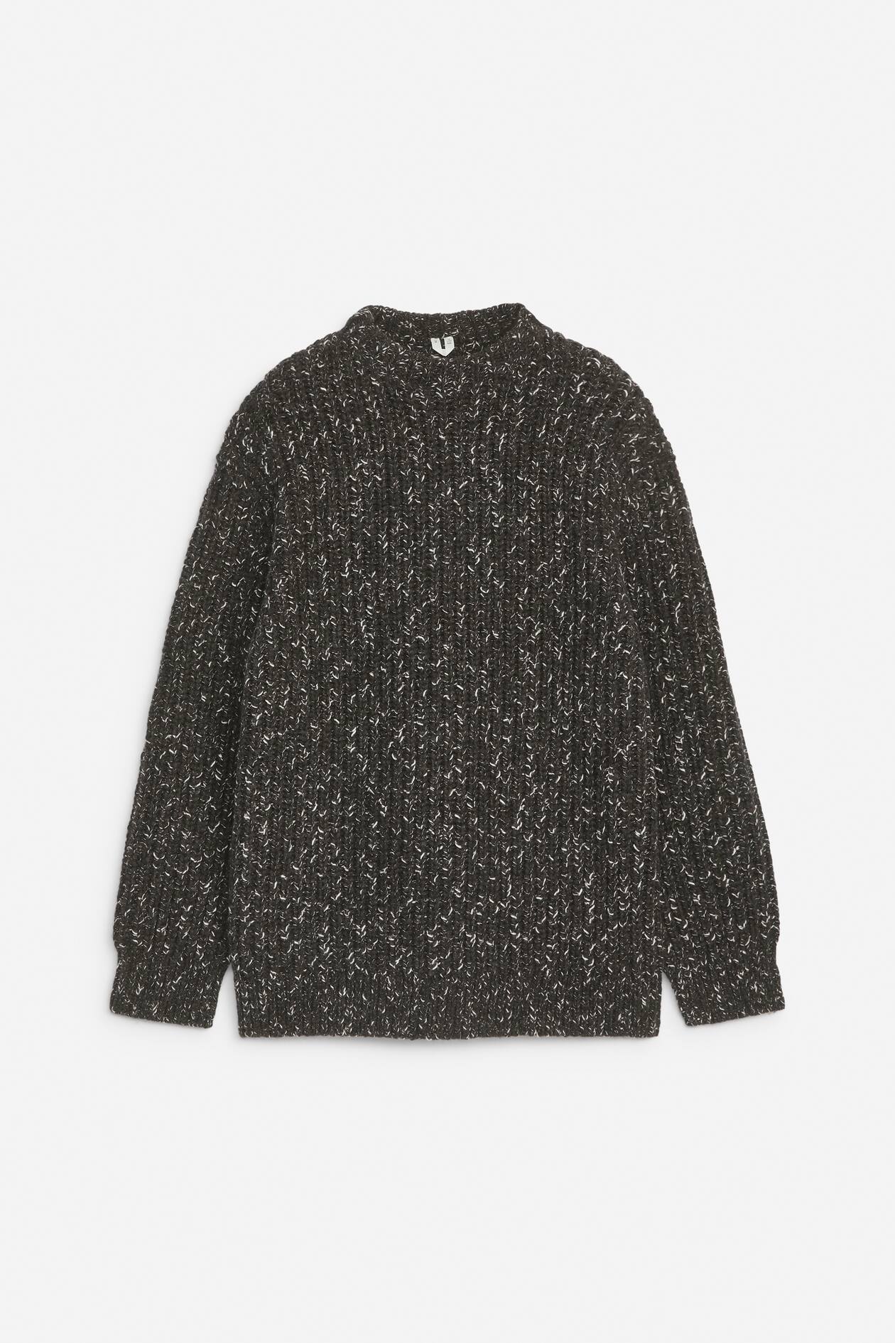 Knitted Jumper - Black Melange - Ladies | H&M GB